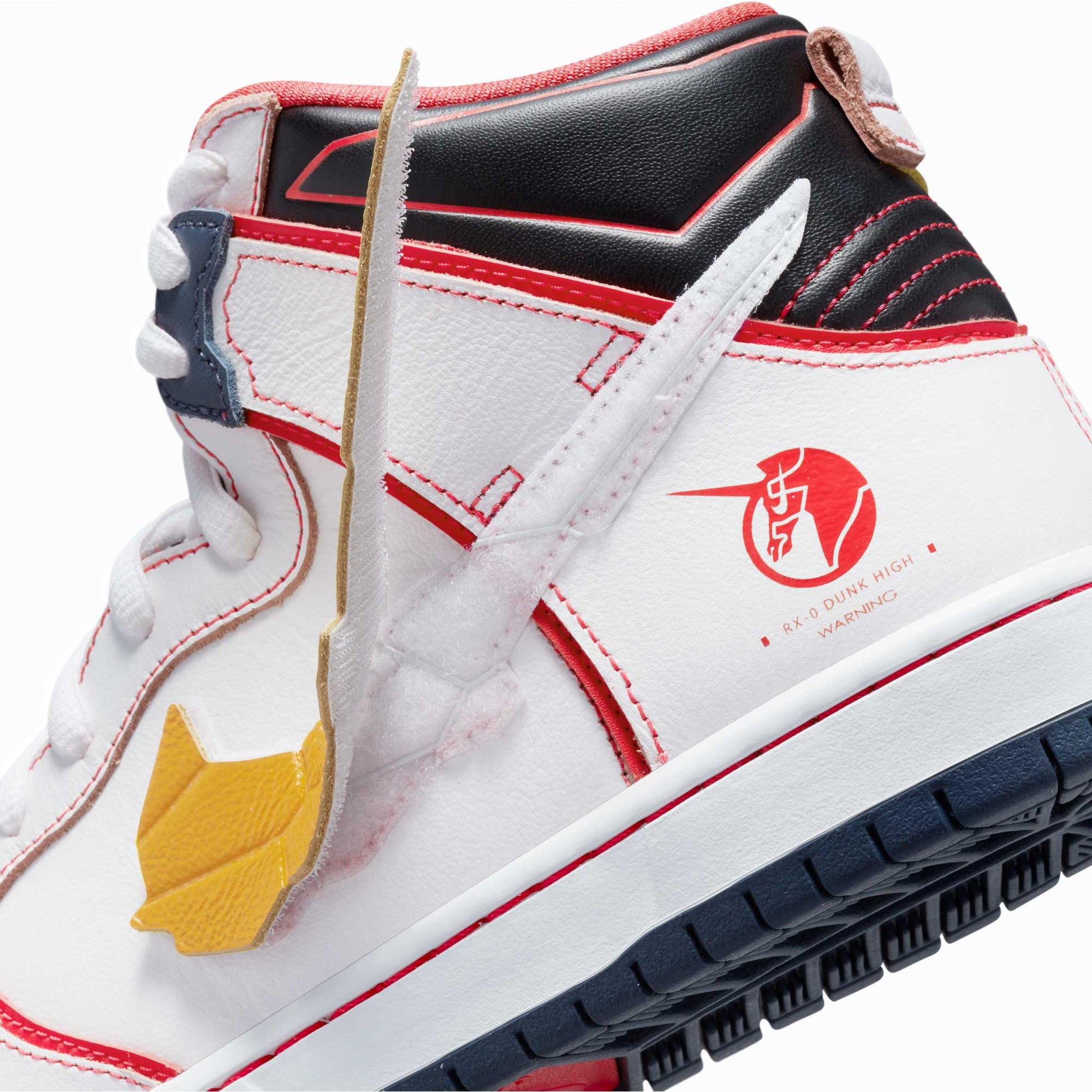 Nike SB Dunk High Pro Gundam Unicorn, white/amarillo - Tiki Room Skateboards - 13