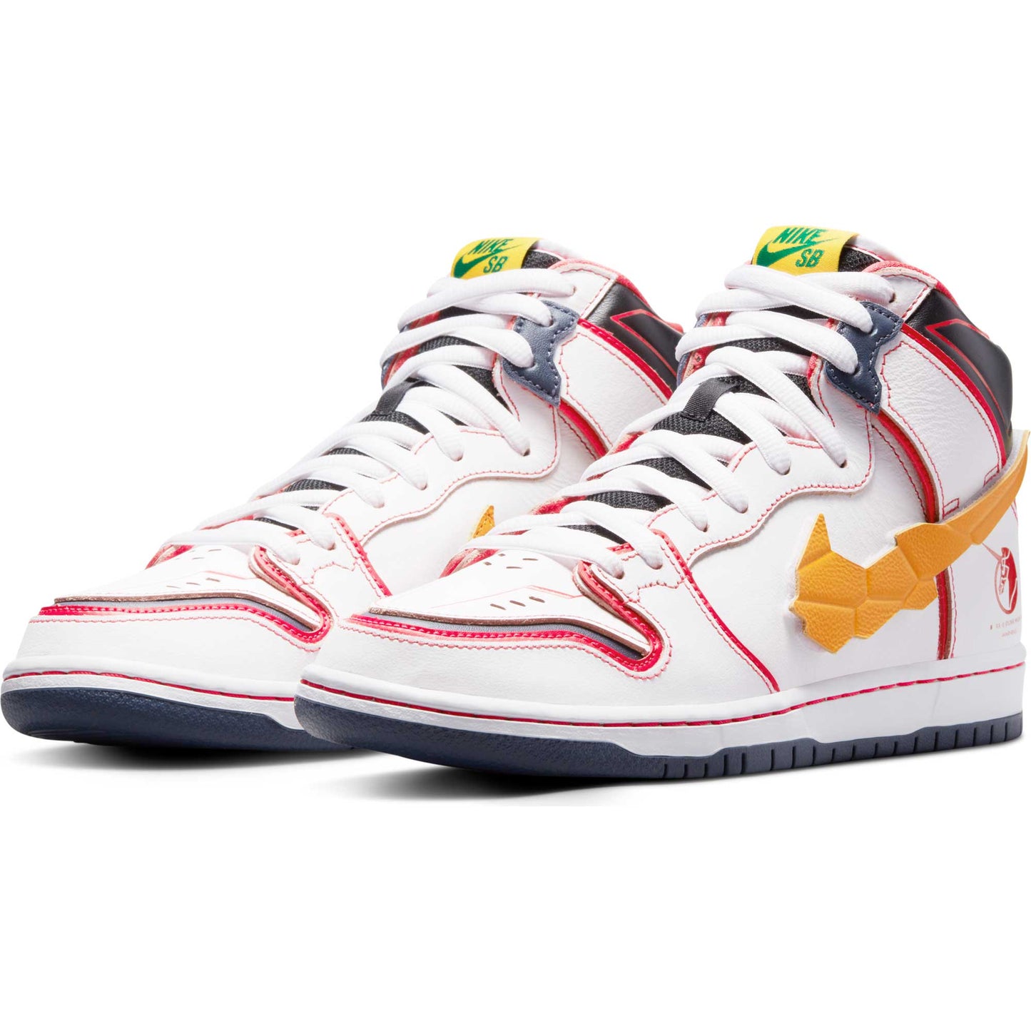 Nike SB Dunk High Pro Gundam Unicorn, white/amarillo - Tiki Room Skateboards - 2