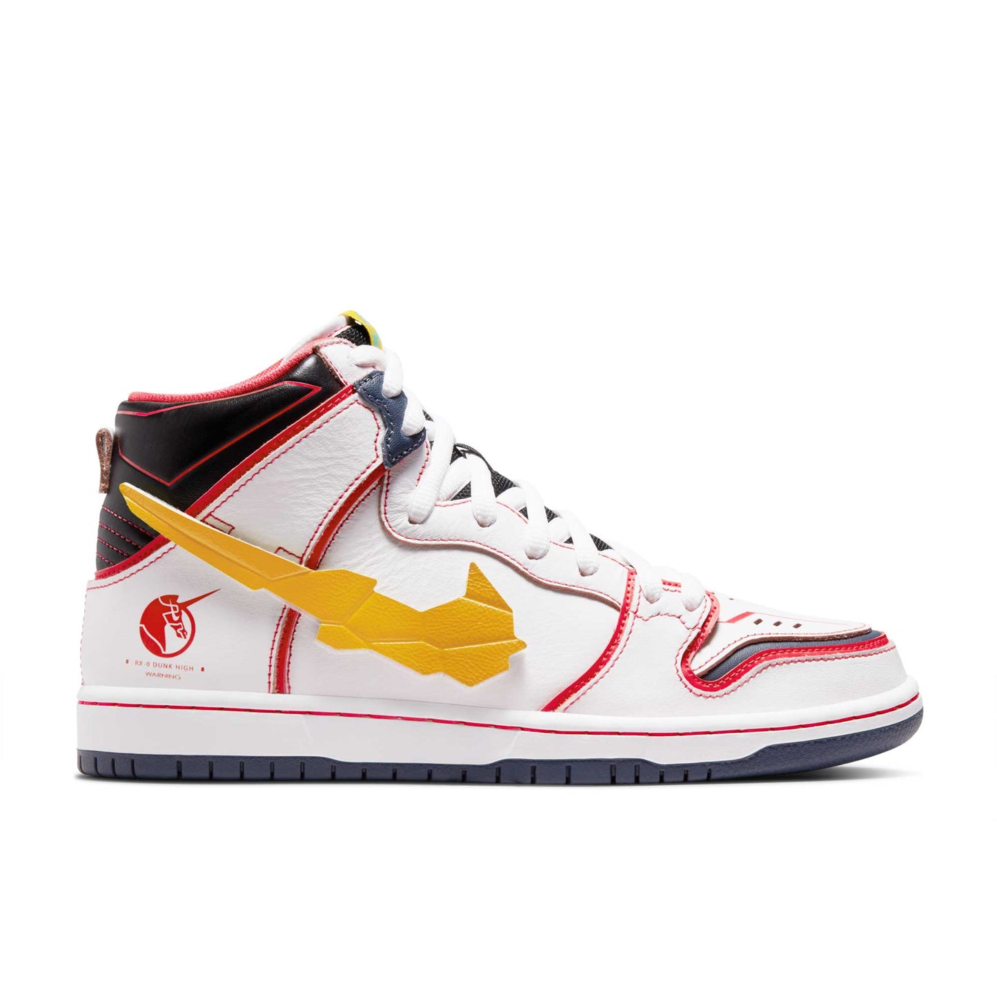 Nike SB Dunk High Pro Gundam Unicorn, white/amarillo - Tiki Room Skateboards - 1