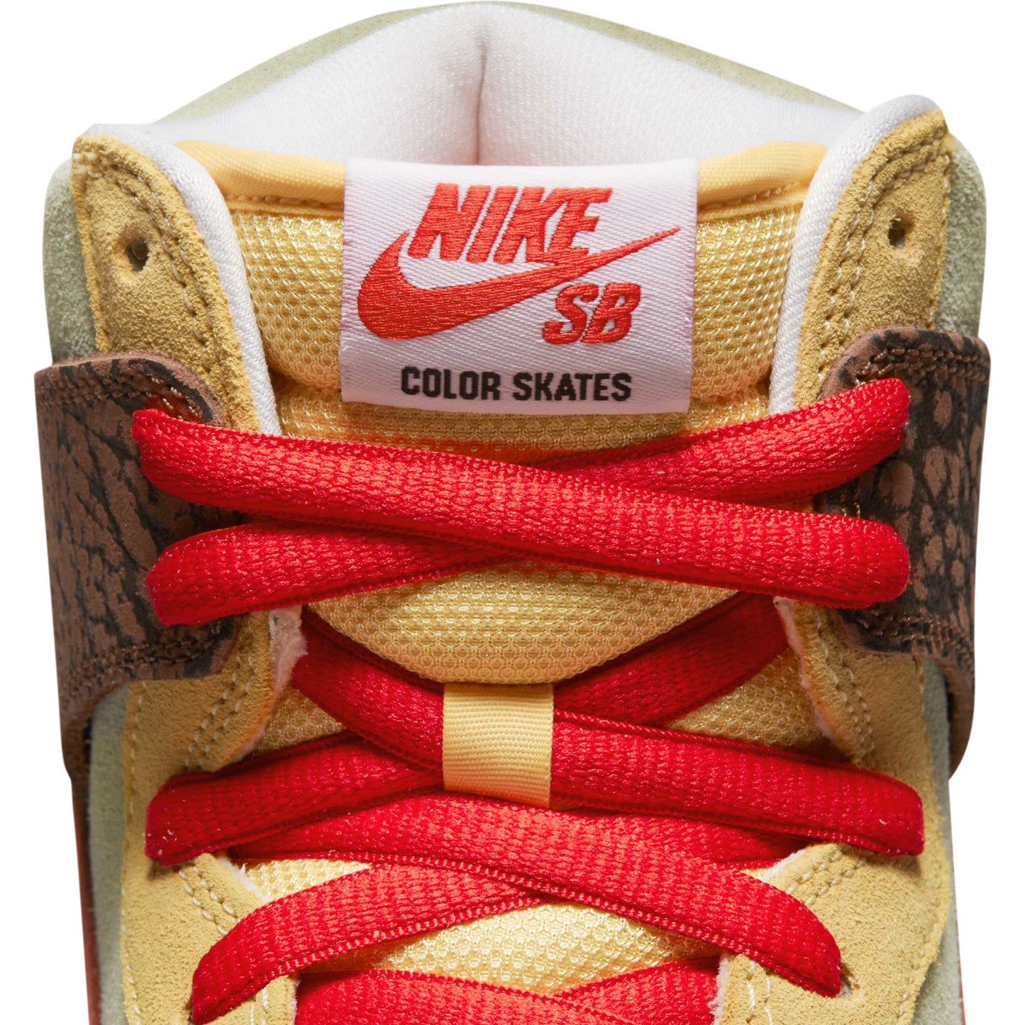 Nike SB Dunk High Pro Kebab, topaz gold/chile red - fauna brown - white - Tiki Room Skateboards - 13