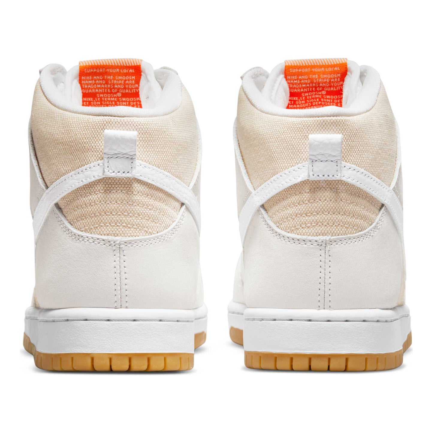 Nike SB Dunk High Pro, natural/white - natural - natural - Tiki Room Skateboards - 3