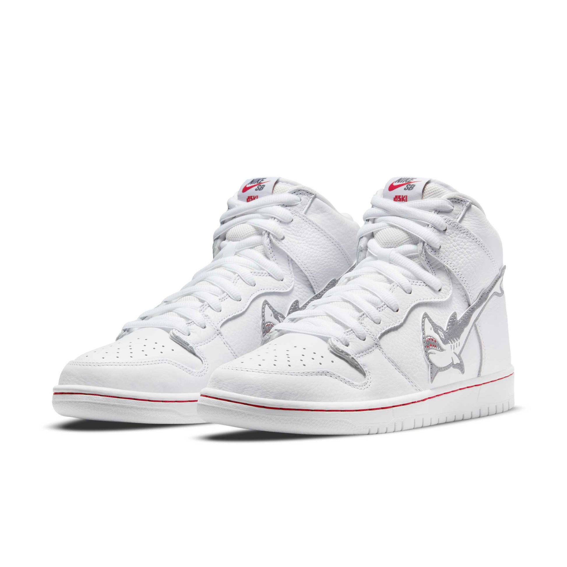 Nike SB Dunk High Pro Oski, white/cool grey - white - white - Tiki Room Skateboards - 1