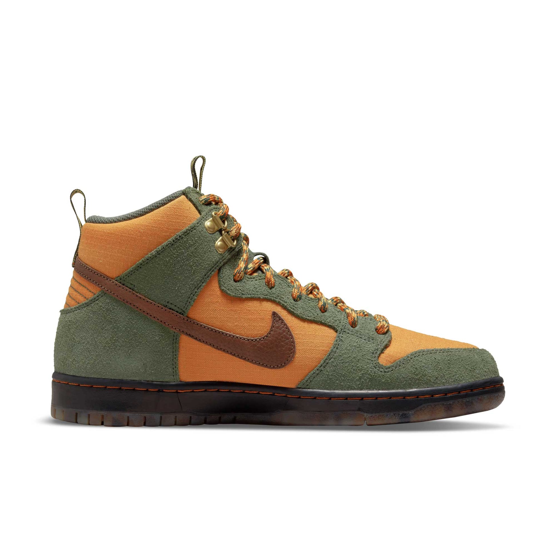 Nike SB Dunk High Pro Pass~Port Workboot, carbon green/cider - wheat gold - Tiki Room Skateboards - 9