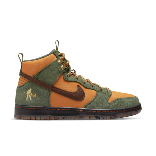 Nike SB Dunk High Pro Pass~Port Workboot, carbon green/cider - wheat gold - Tiki Room Skateboards - 1