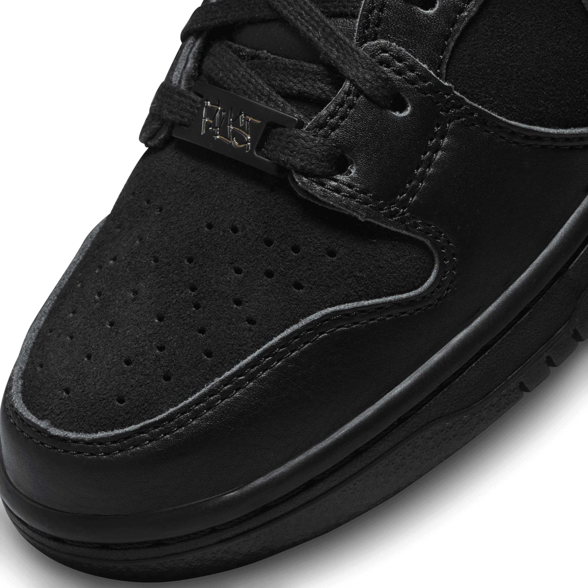 Nike SB Dunk High Pro QS Faust, black/black - metallic gold - Tiki Room Skateboards - 10