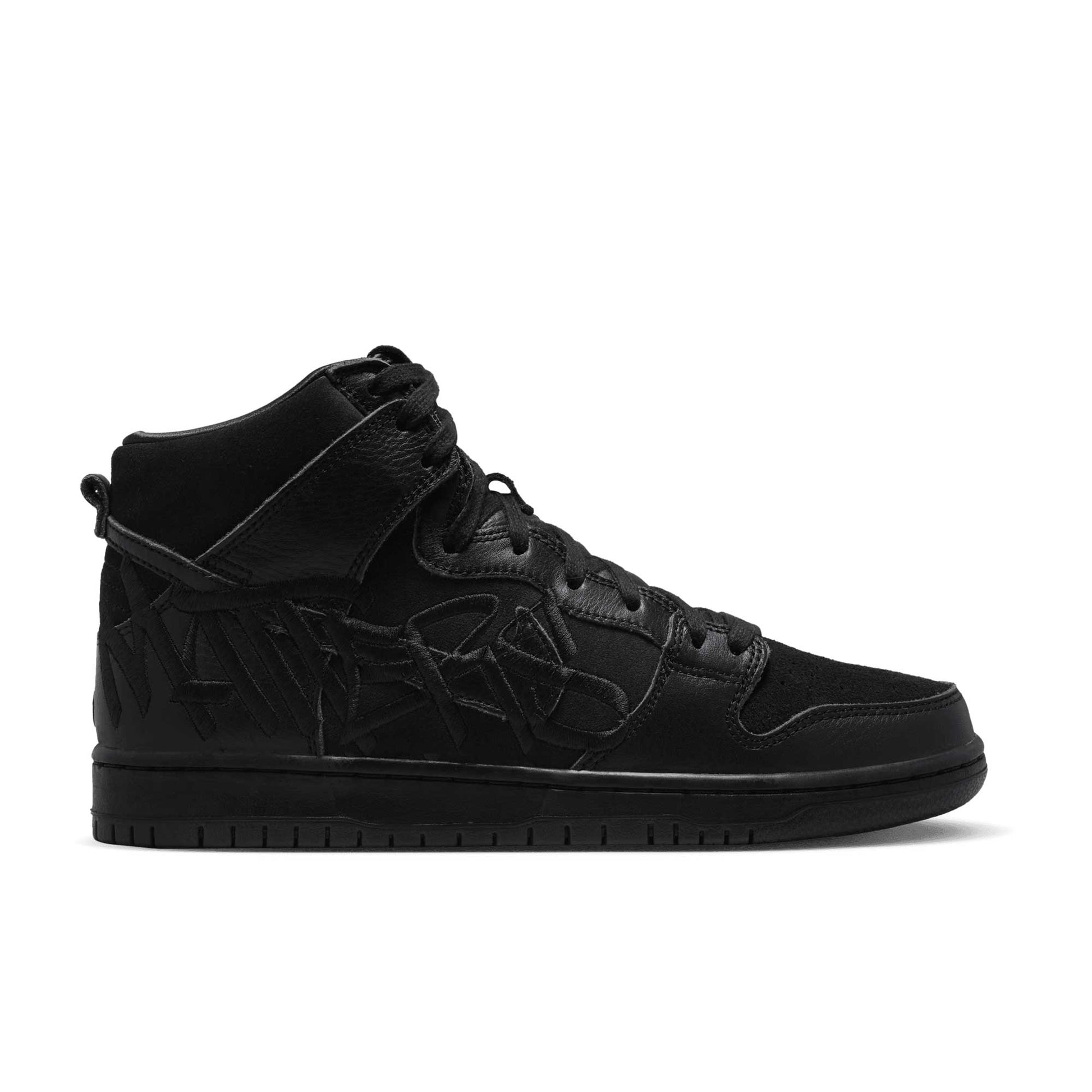 Nike SB Dunk High Pro QS Faust, black/black - metallic gold - Tiki Room Skateboards - 1
