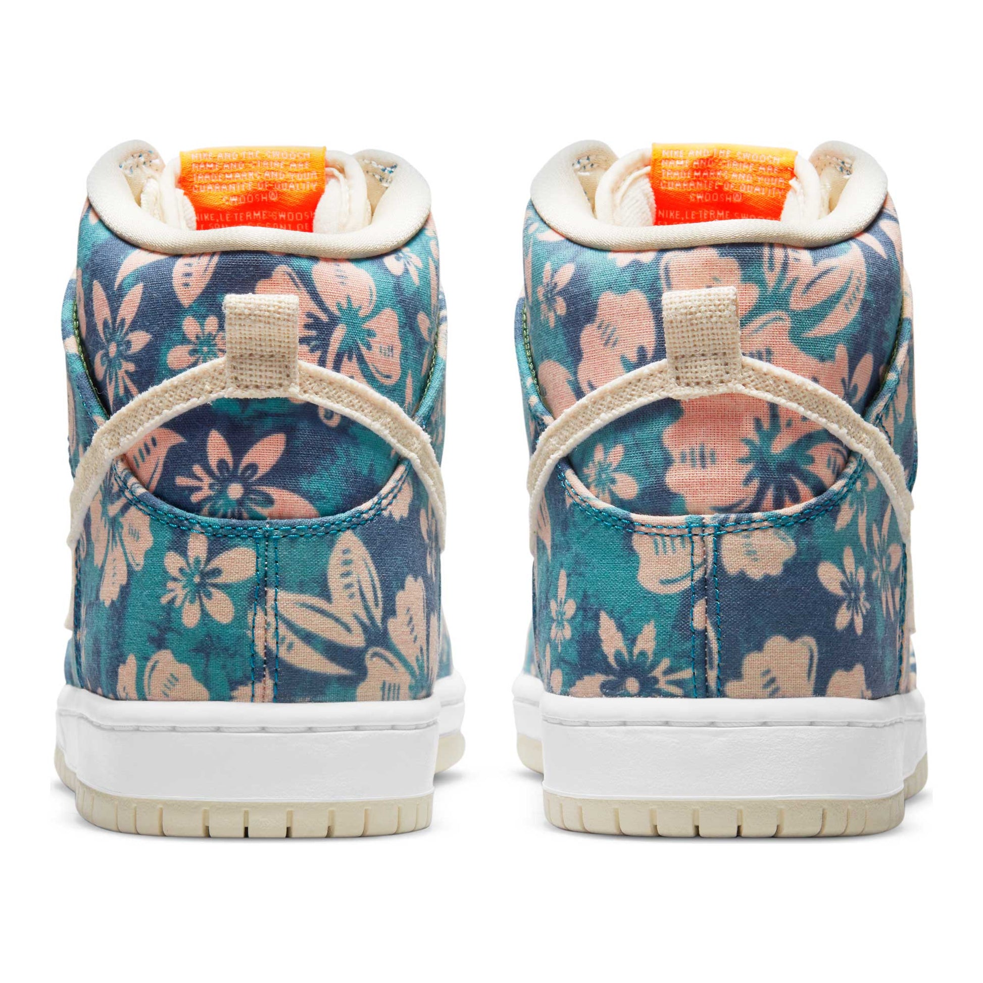 Nike SB Dunk High Pro QS Hawaii, aquamarine/light cream - total orange - Tiki Room Skateboards - 7