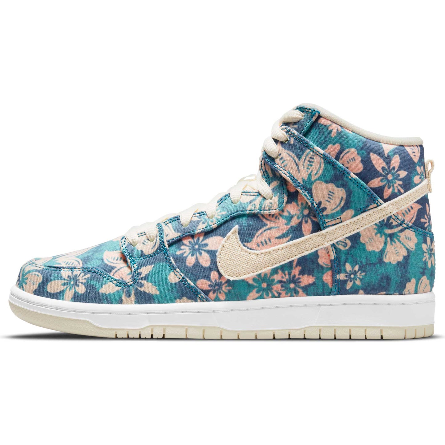 Nike SB Dunk High Pro QS Hawaii, aquamarine/light cream - total orange - Tiki Room Skateboards - 6