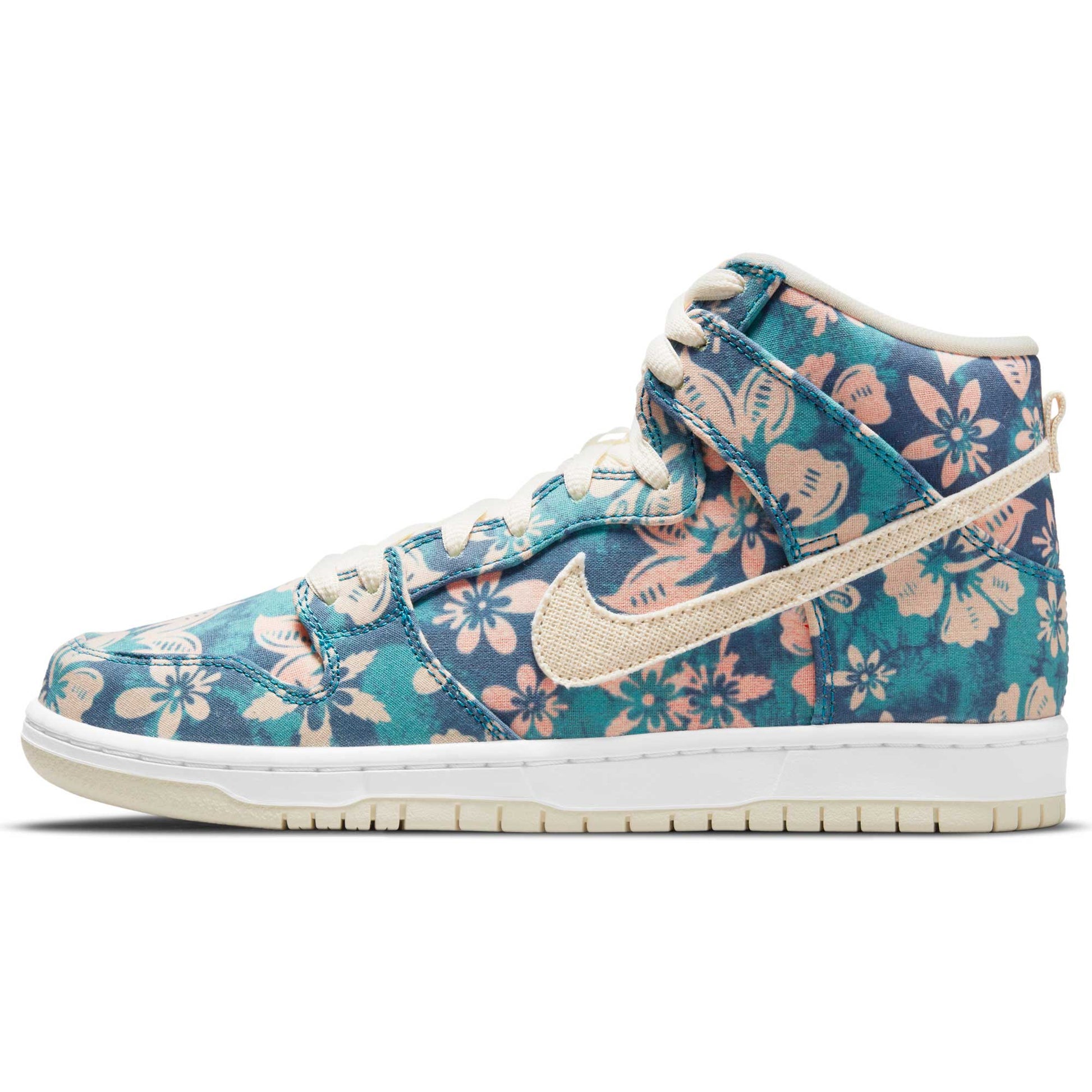 Nike SB Dunk High Pro QS Hawaii, aquamarine/light cream - total orange - Tiki Room Skateboards - 6