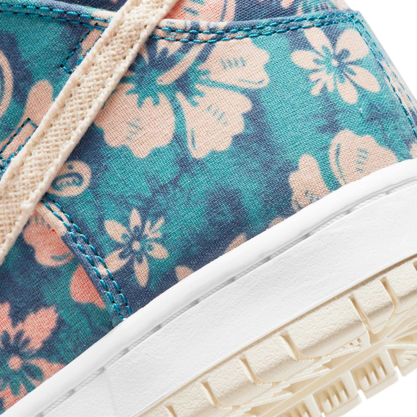 Nike SB Dunk High Pro QS Hawaii, aquamarine/light cream - total orange - Tiki Room Skateboards - 4