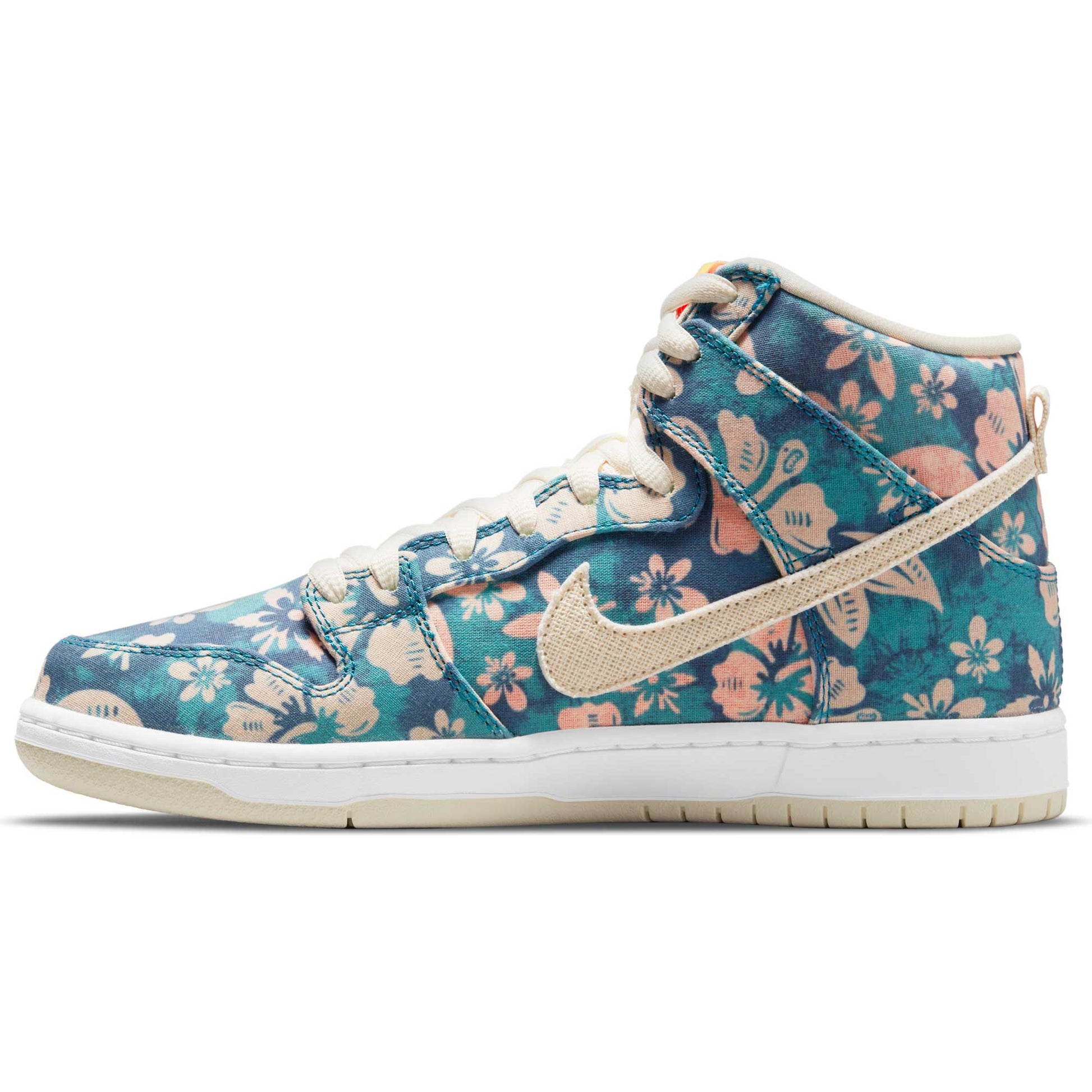 Nike SB Dunk High Pro QS Hawaii, aquamarine/light cream - total orange - Tiki Room Skateboards - 10