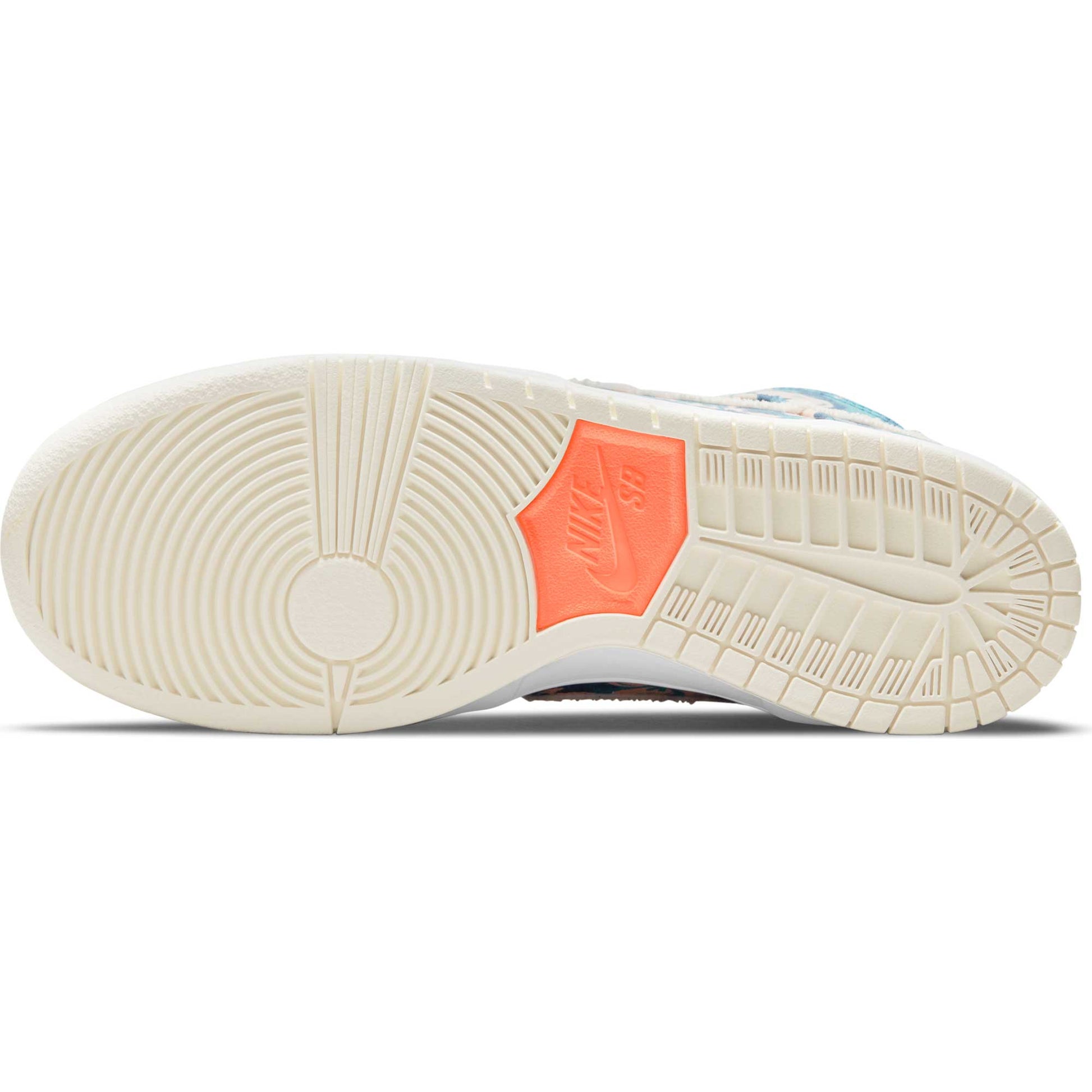 Nike SB Dunk High Pro QS Hawaii, aquamarine/light cream - total orange - Tiki Room Skateboards - 12