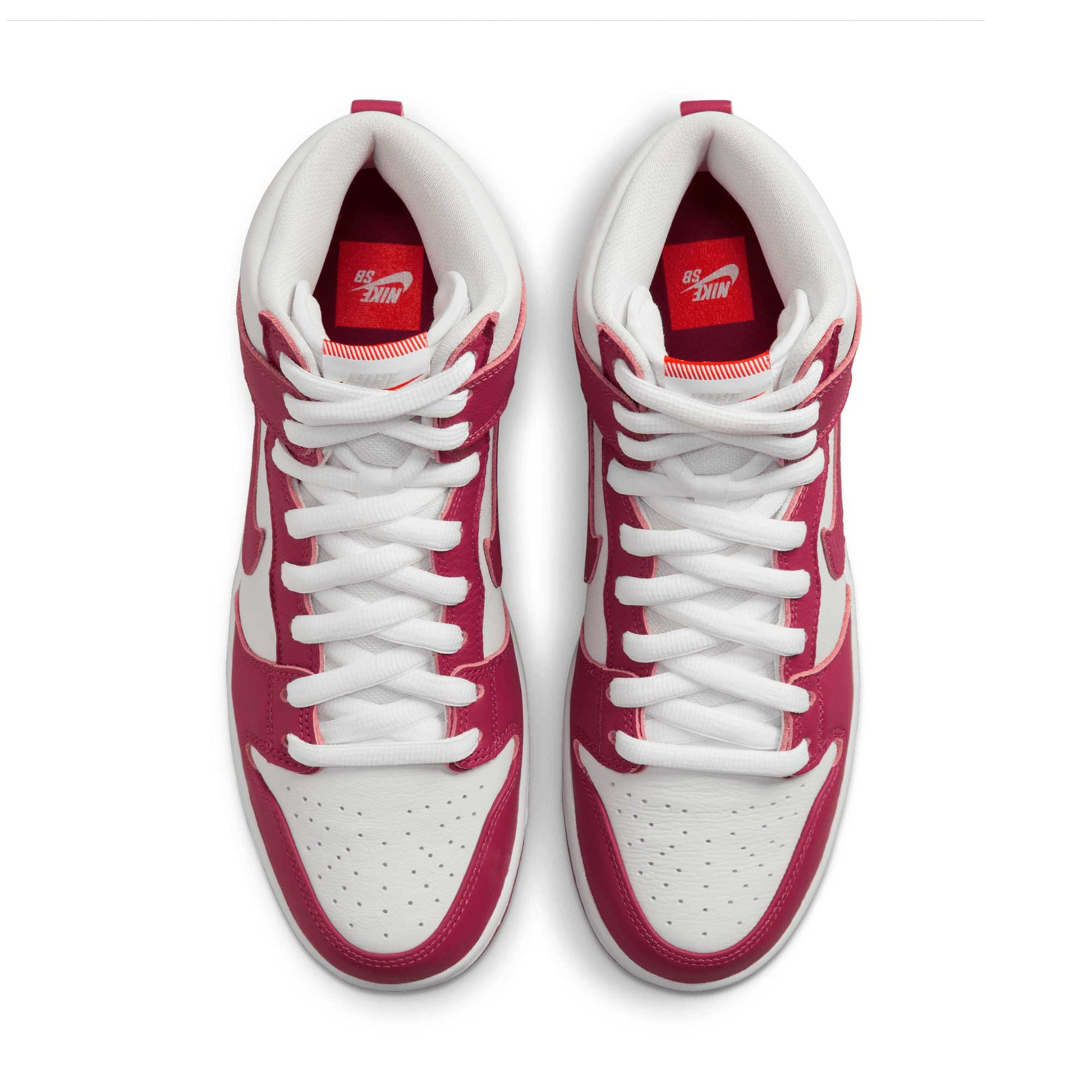 Nike SB Dunk High Pro, sweet beet/sweet beet - white - sweet beet - Tiki Room Skateboards - 3