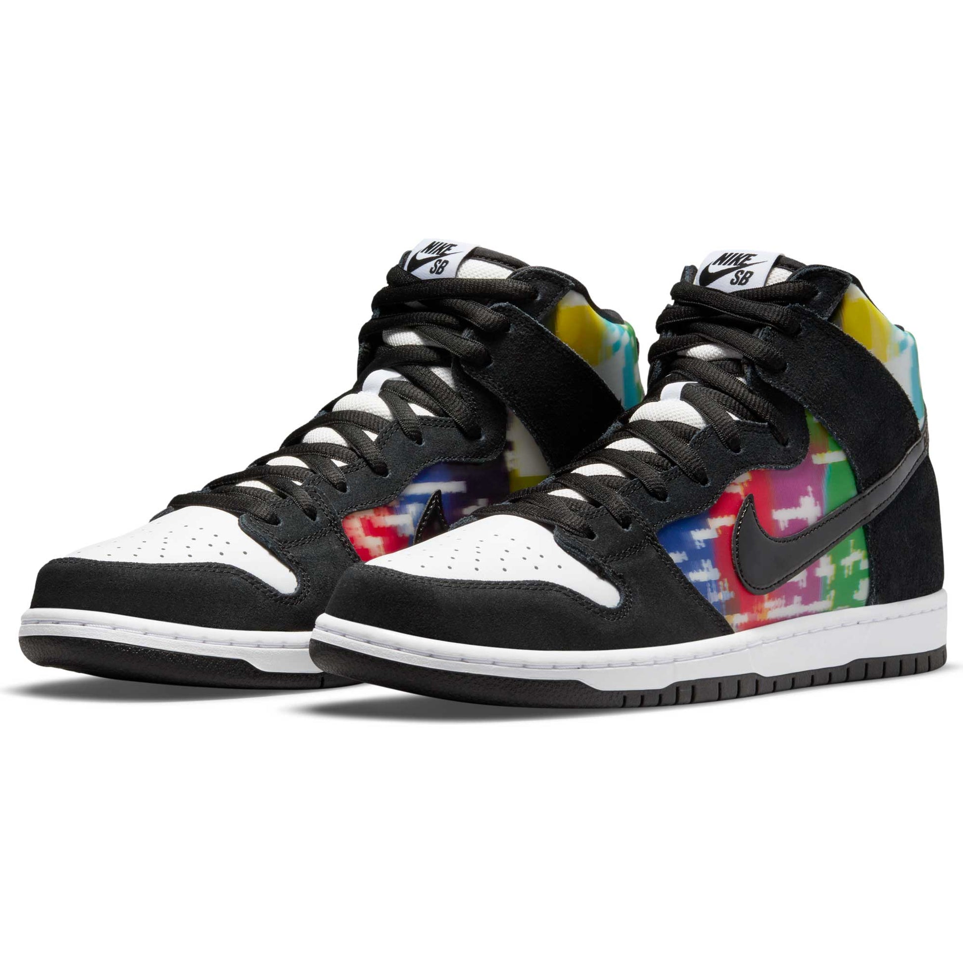 Nike SB Dunk High Pro TV, white/black - infrared - Tiki Room Skateboards - 2