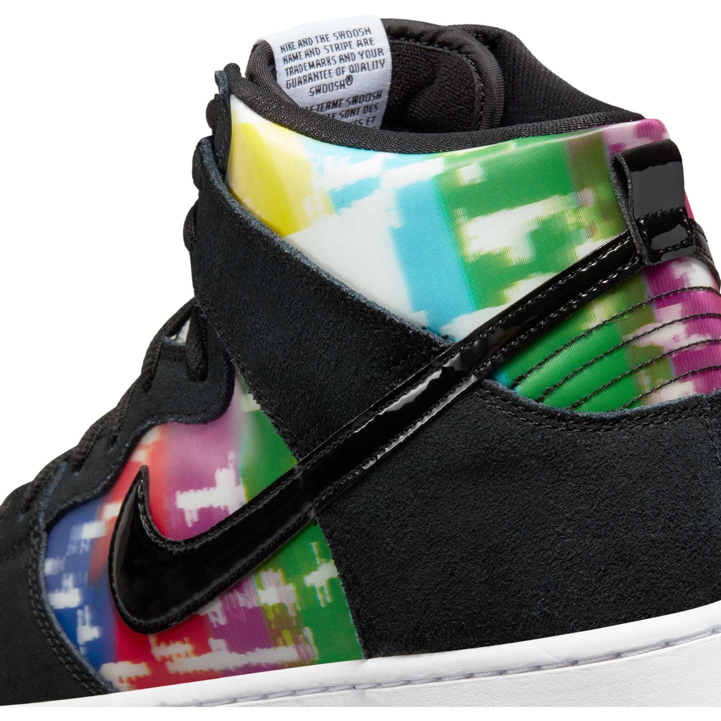 Nike SB Dunk High Pro TV, white/black - infrared - Tiki Room Skateboards - 5