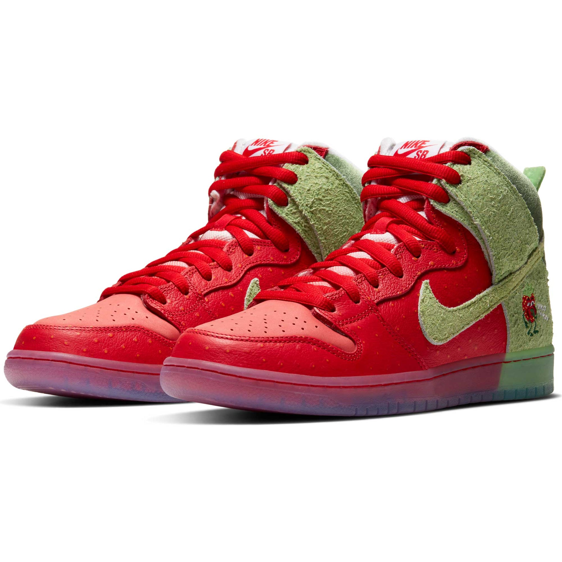 Nike SB Dunk High Pro, university red/spinach green - magic ember - Tiki Room Skateboards - 2