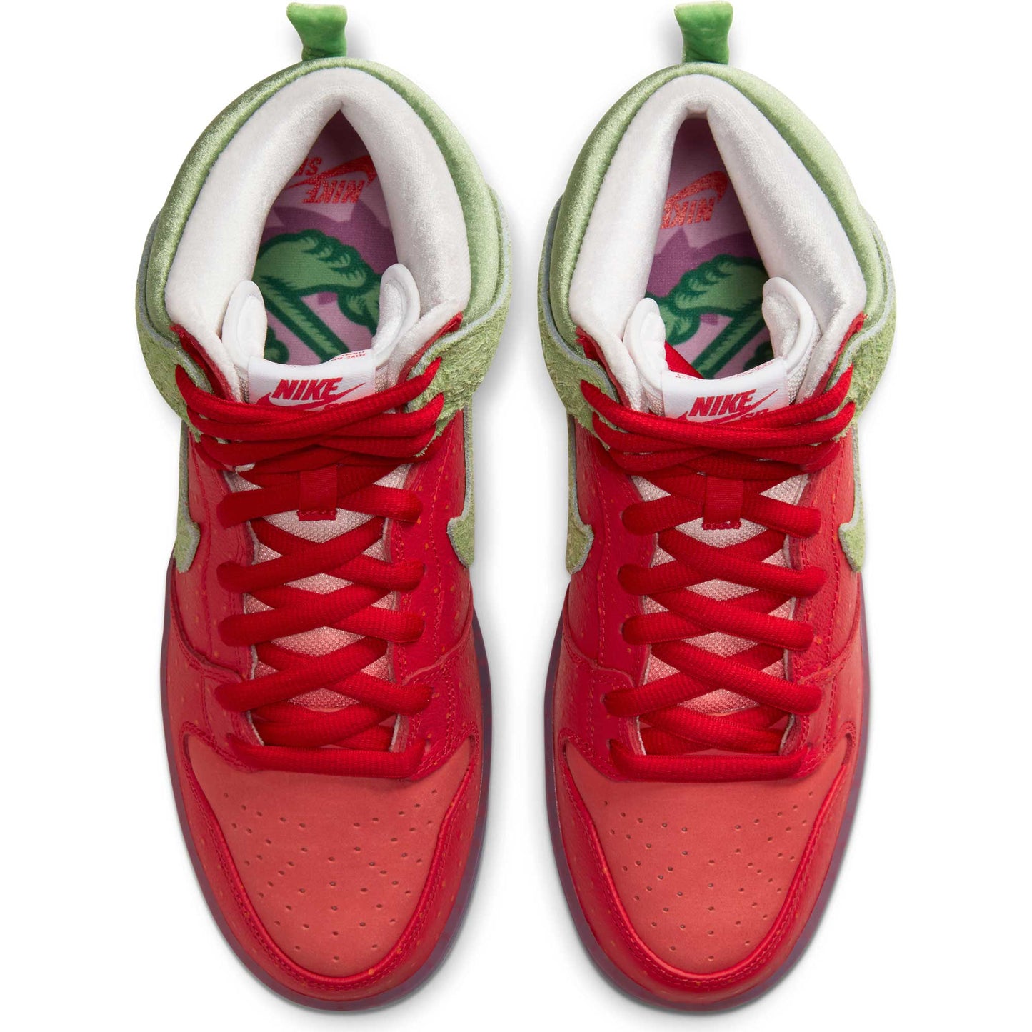 Nike SB Dunk High Pro, university red/spinach green - magic ember - Tiki Room Skateboards - 4