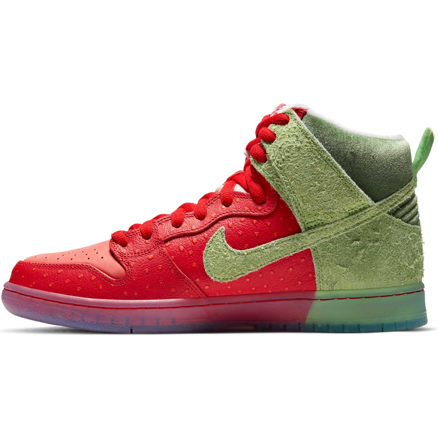 Nike SB Dunk High Pro, university red/spinach green - magic ember - Tiki Room Skateboards - 8