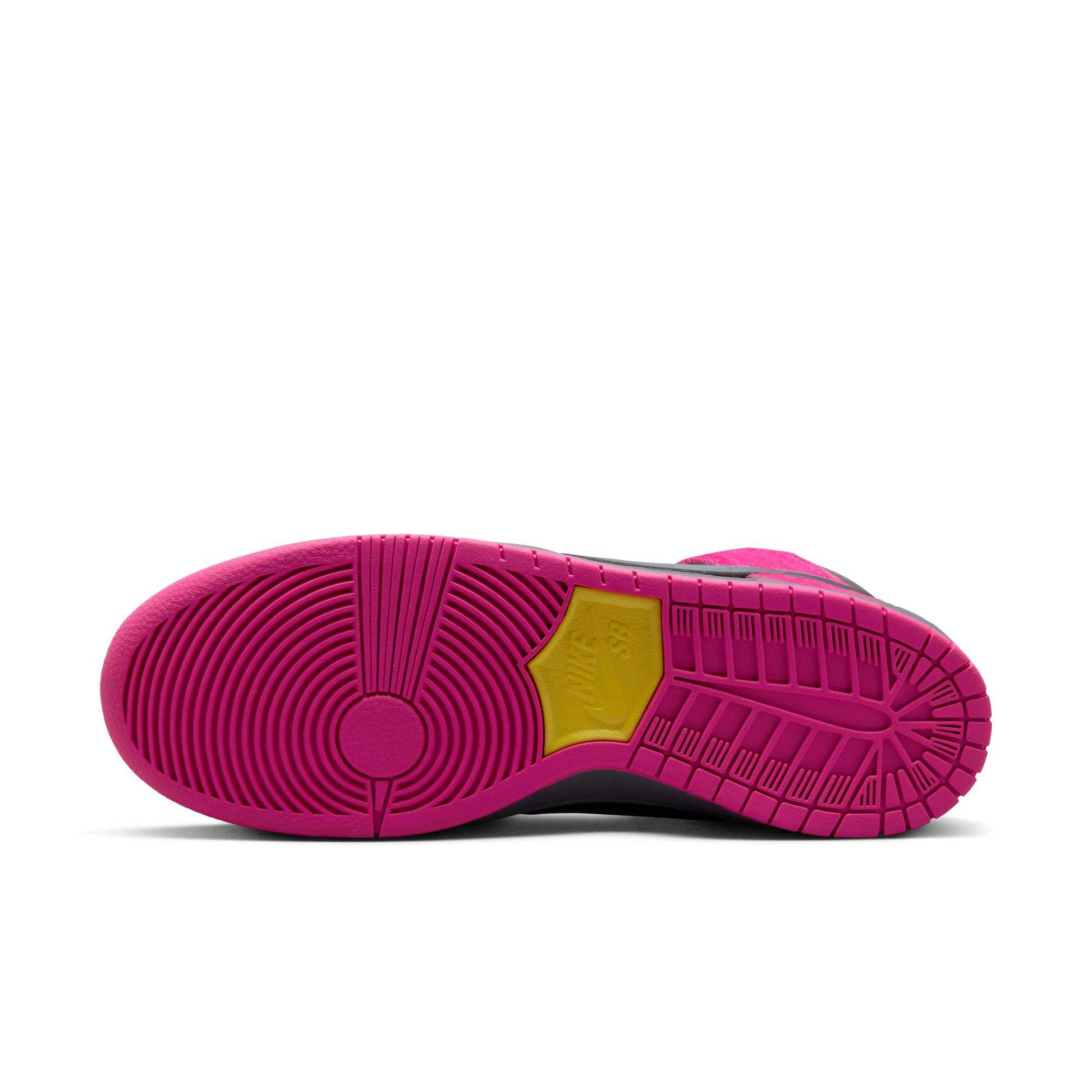 Nike SB Dunk High X Run The Jewels, active pink/black - metallic gold - Tiki Room Skateboards - 12