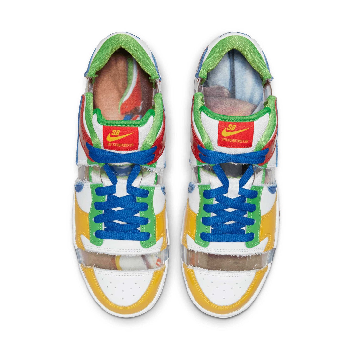 Nike SB Dunk Low OG Ebay, white/hyper royal - mean green - Tiki Room Skateboards - 4