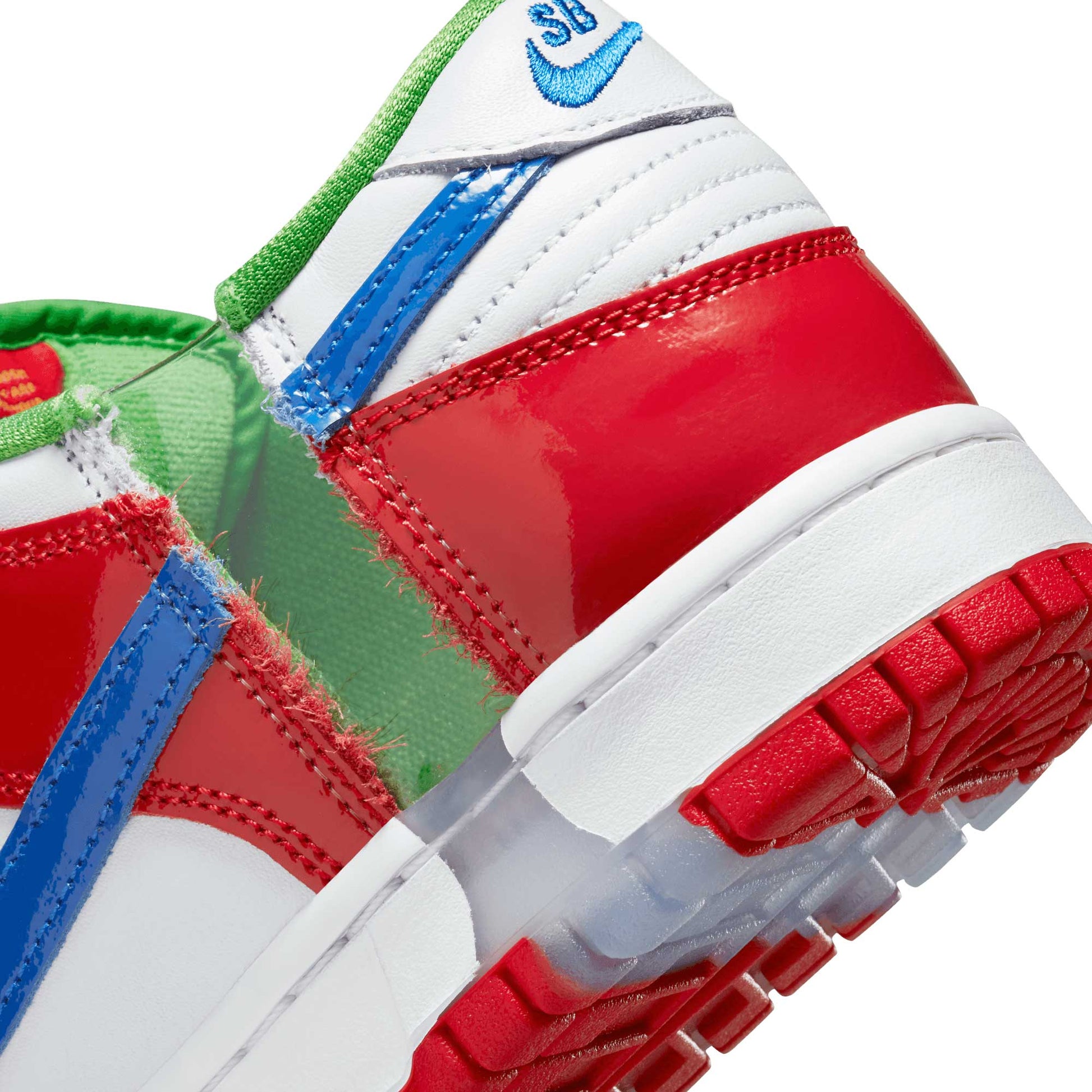 Nike SB Dunk Low OG Ebay, white/hyper royal - mean green - Tiki Room Skateboards - 11