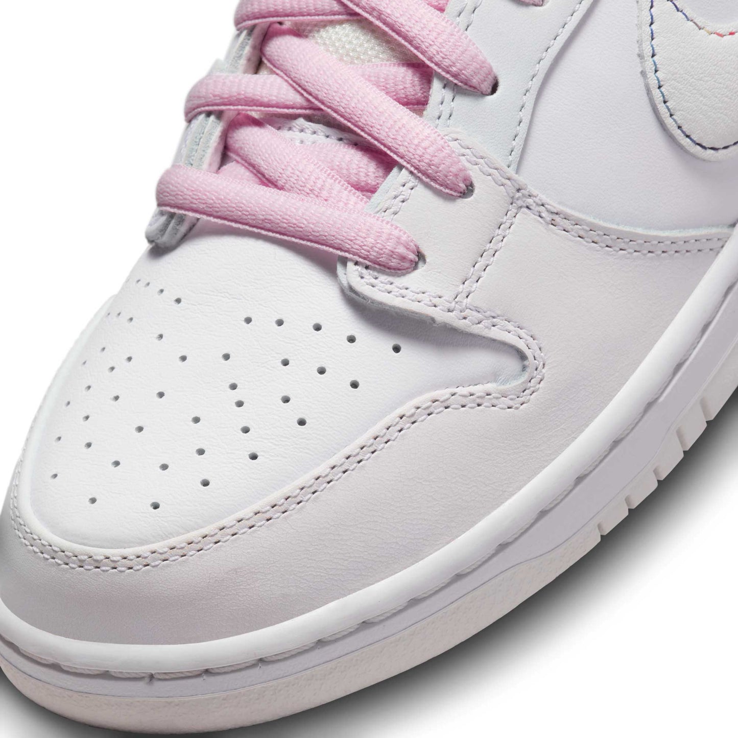 Nike SB Dunk Low Pro Be True, white/summit white - rainbow - Tiki Room Skateboards - 11