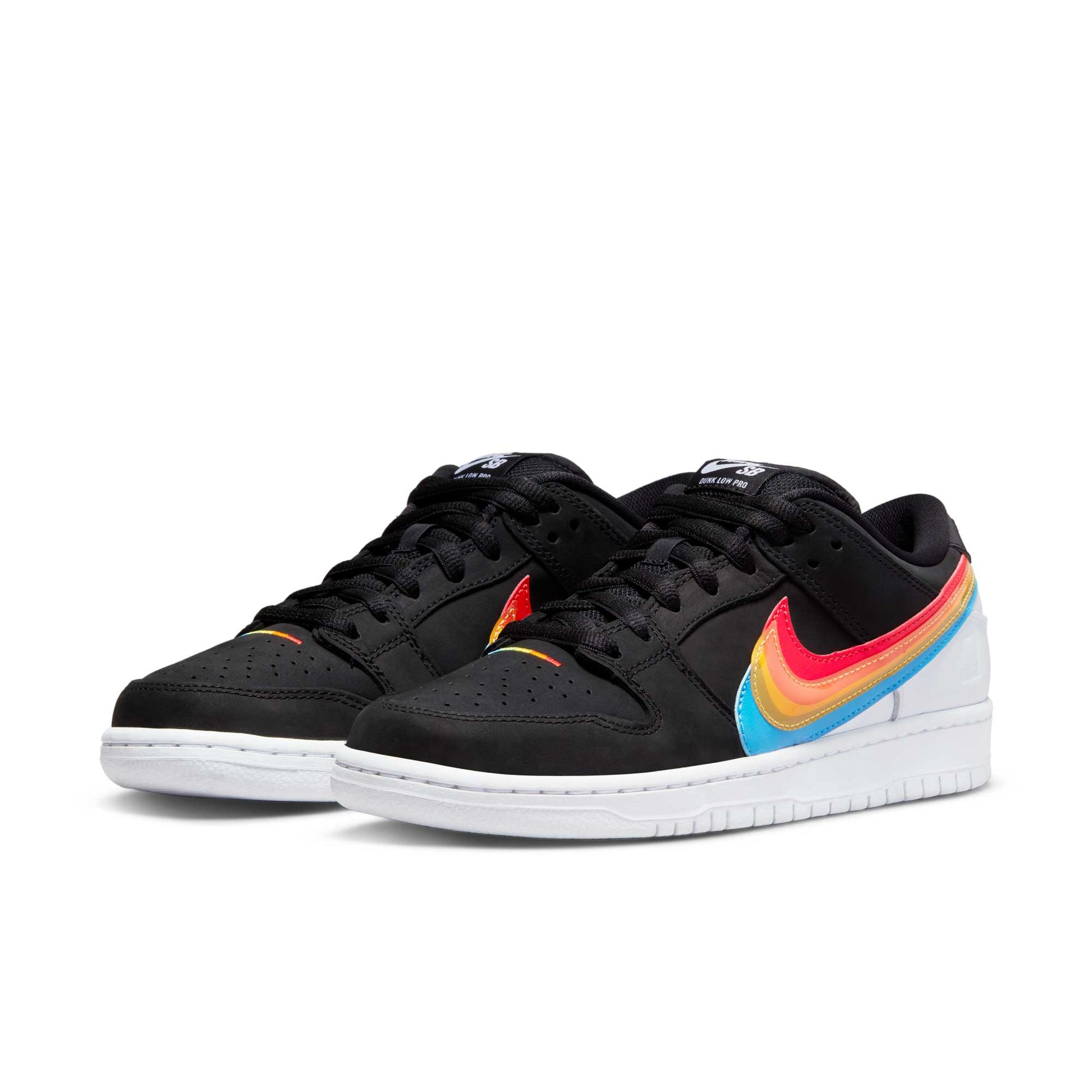 Nike SB Dunk Low Pro, black/black - white - Tiki Room Skateboards - 1