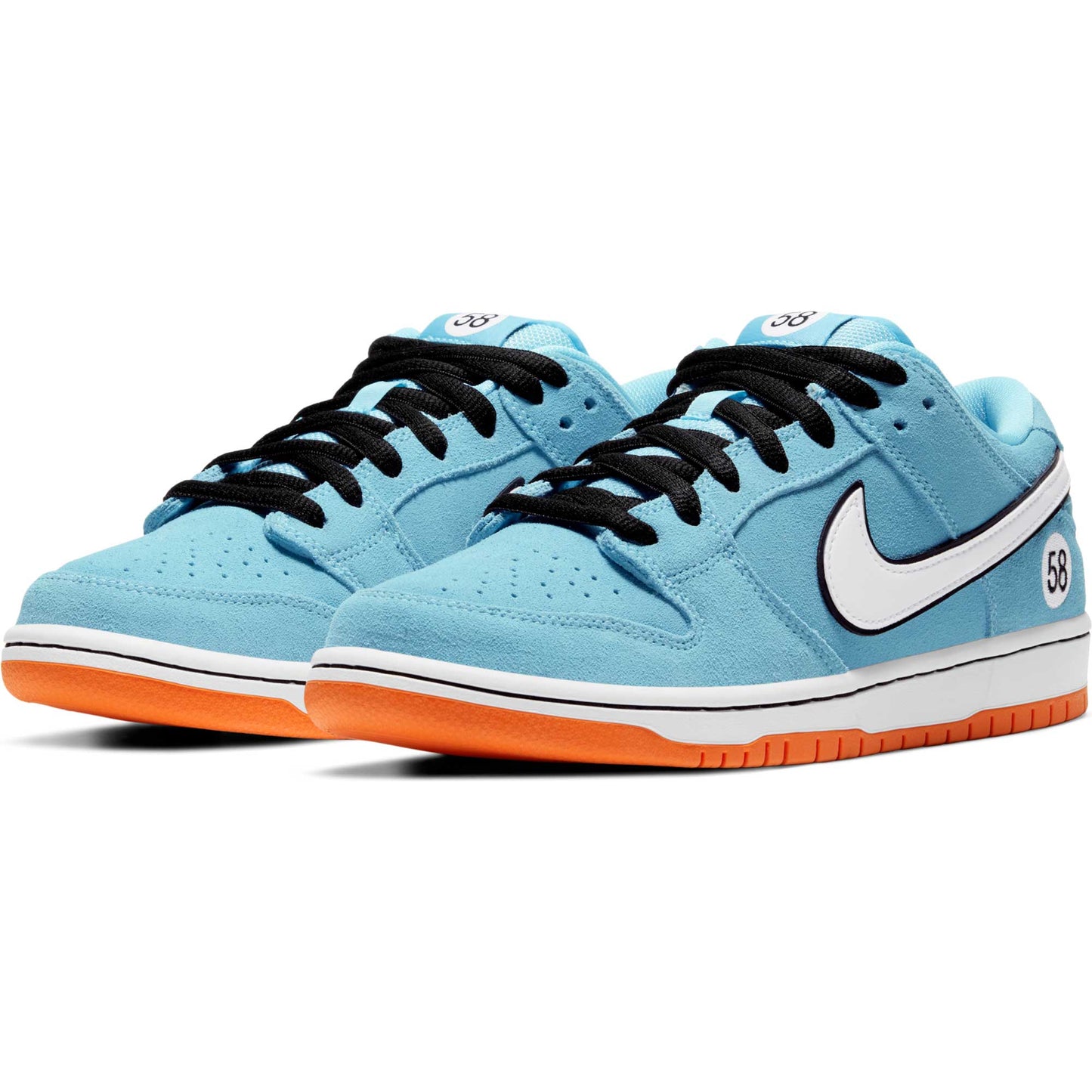 Nike SB Dunk Low Pro, blue chill/white - safety orange - black - Tiki Room Skateboards - 2