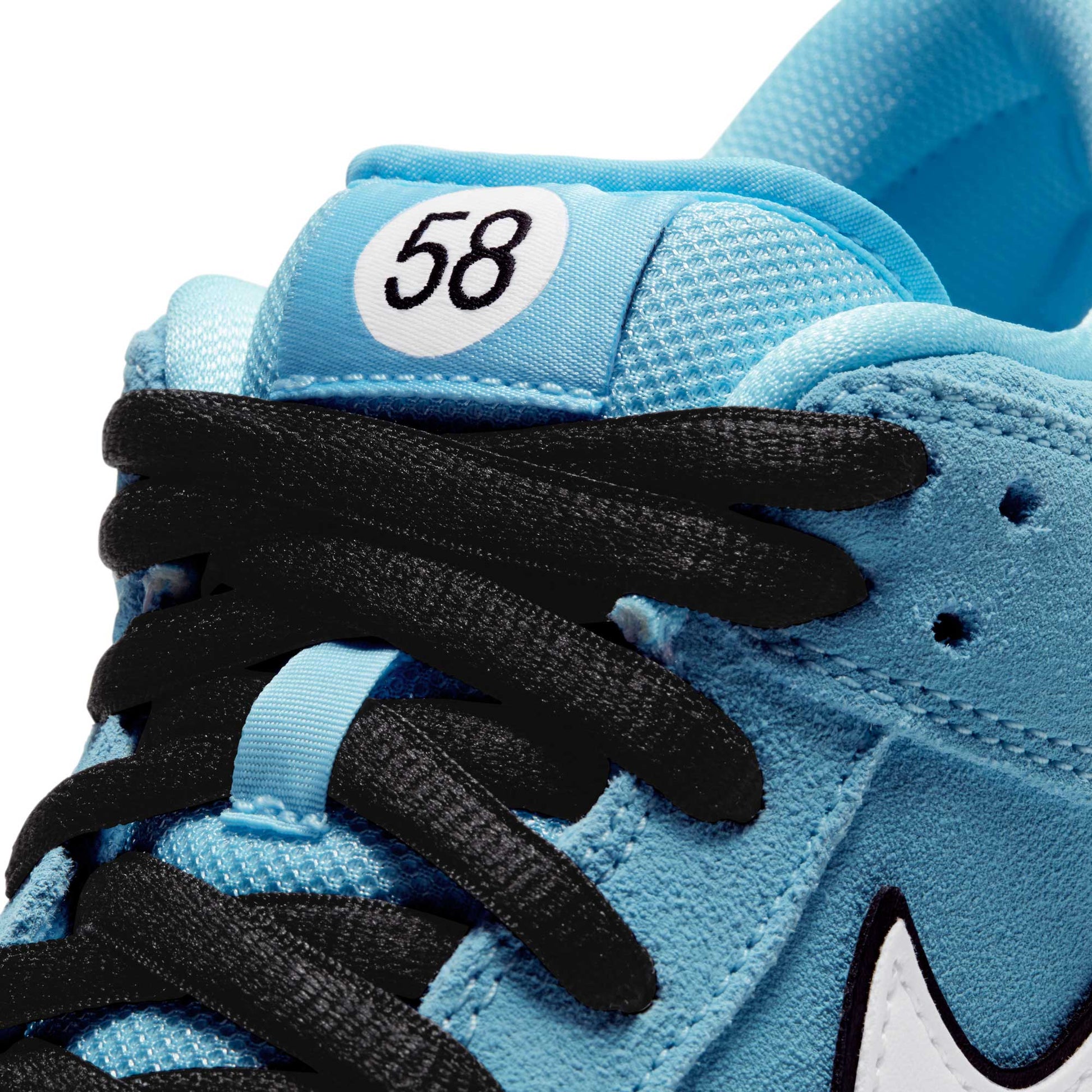 Nike SB Dunk Low Pro, blue chill/white - safety orange - black - Tiki Room Skateboards - 5