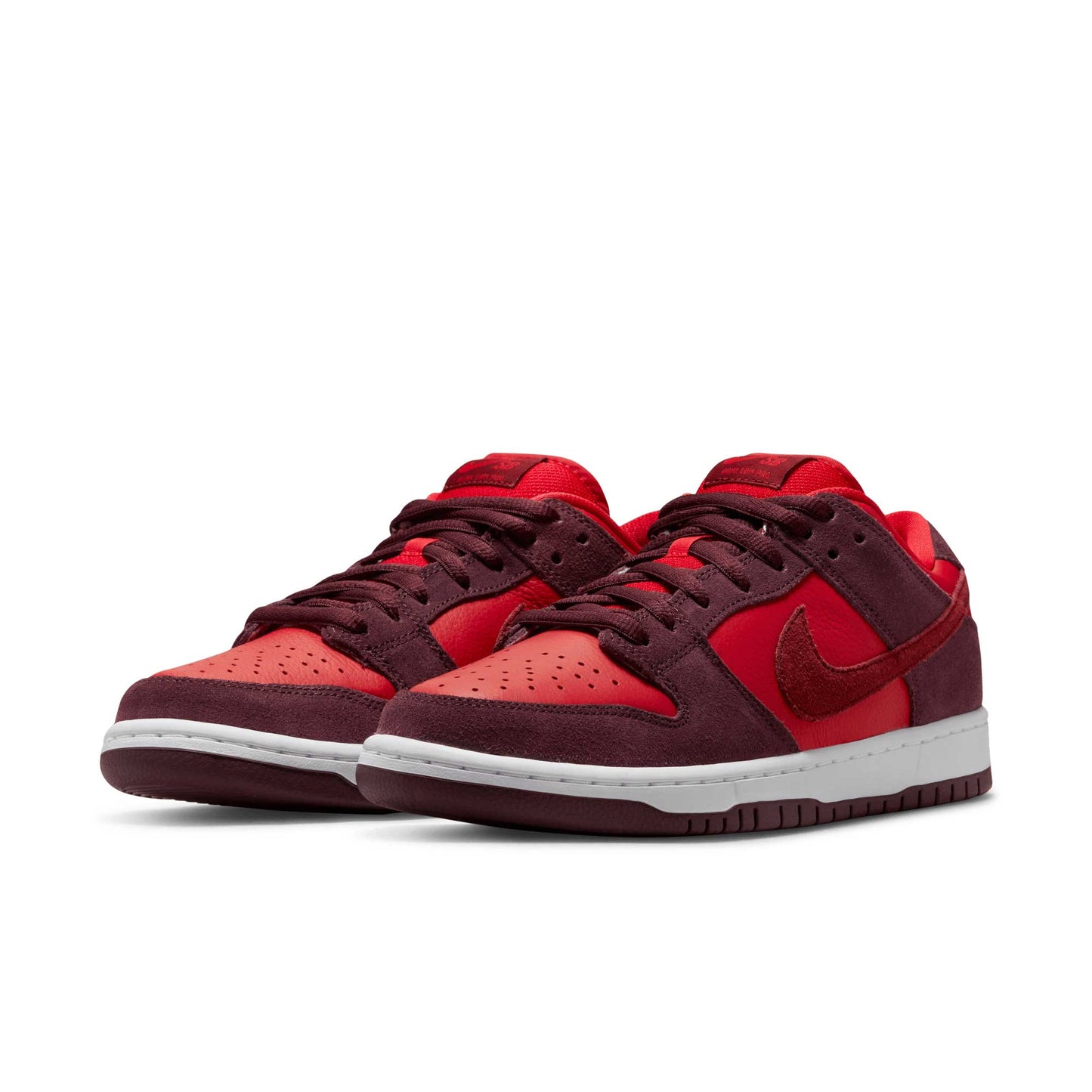 Nike SB Dunk Low Pro, burgundy crush/team red - university red - Tiki Room Skateboards - 2