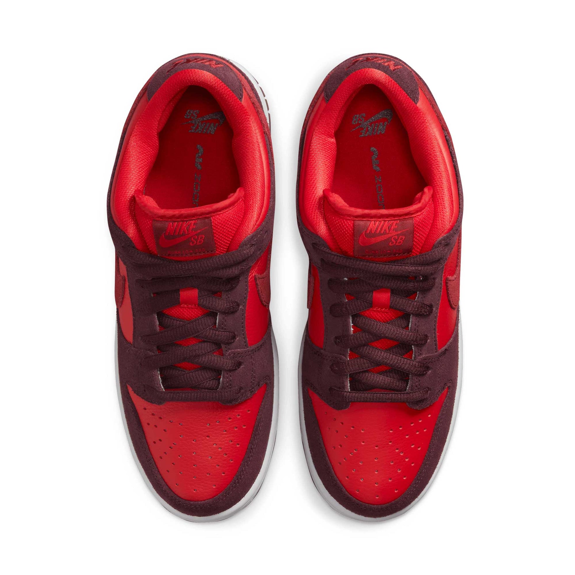 Nike SB Dunk Low Pro, burgundy crush/team red - university red - Tiki Room Skateboards - 10