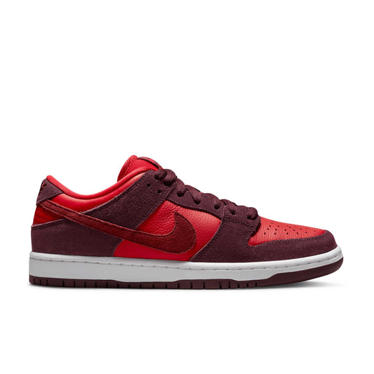 Nike SB Dunk Low Pro, burgundy crush/team red - university red - Tiki Room Skateboards - 1