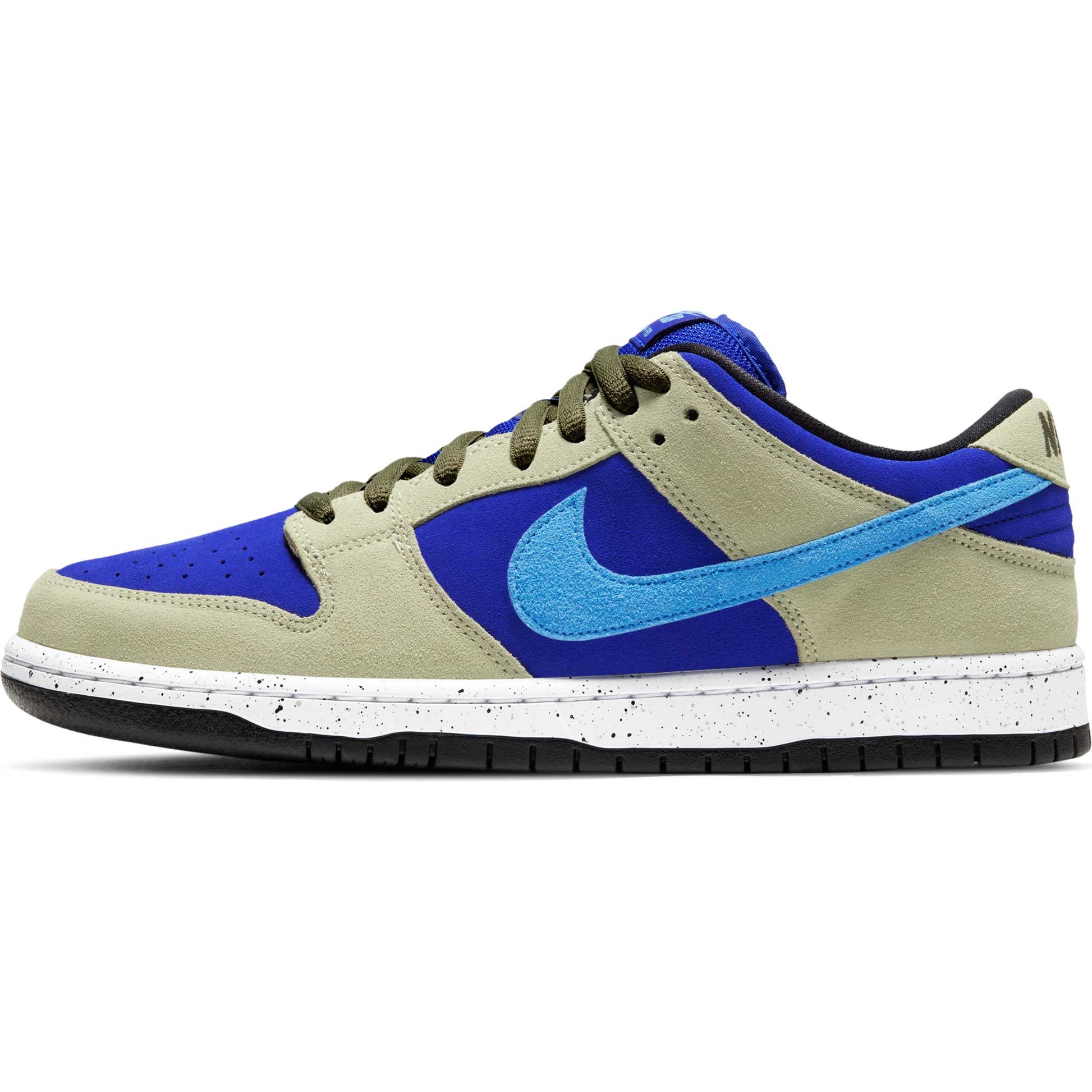 Nike SB Dunk Low Pro, celadon/coast - concord - black - Tiki Room Skateboards - 9