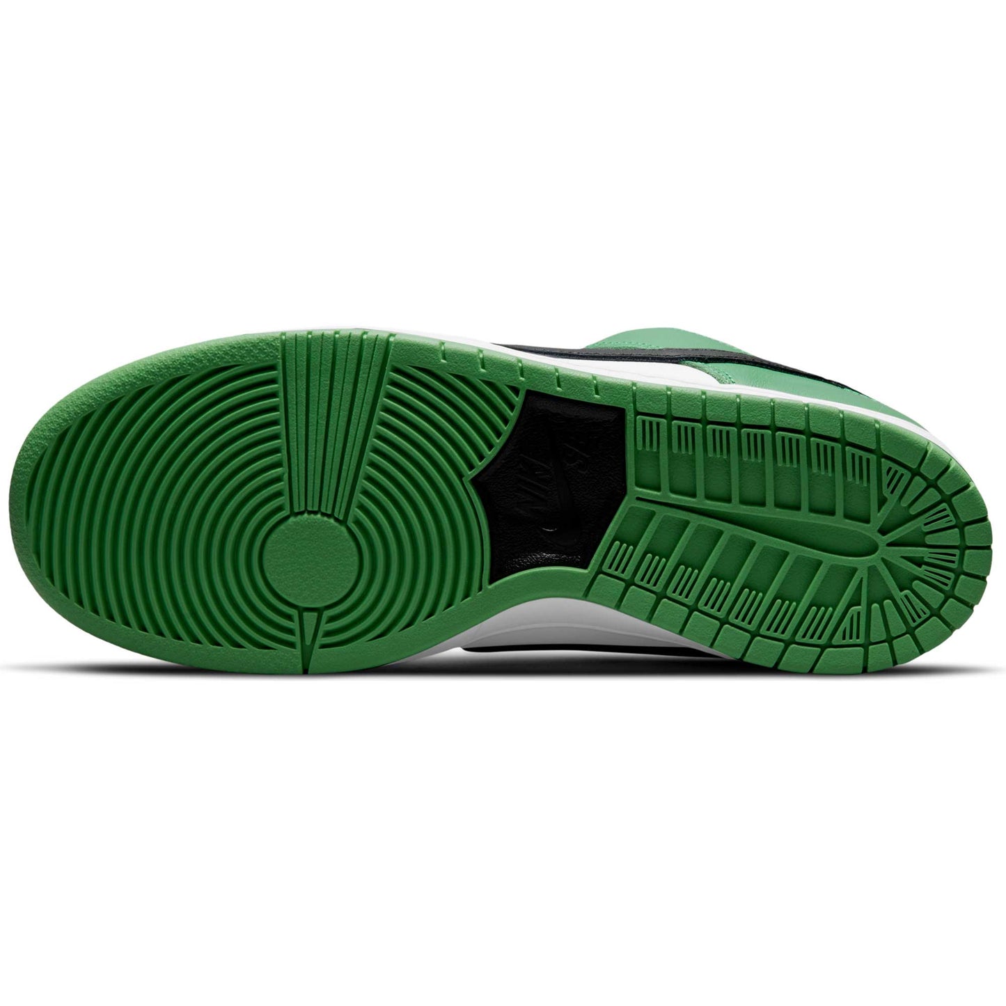 Nike SB Dunk Low Pro, classic green/black - white - classic green - Tiki Room Skateboards - 9
