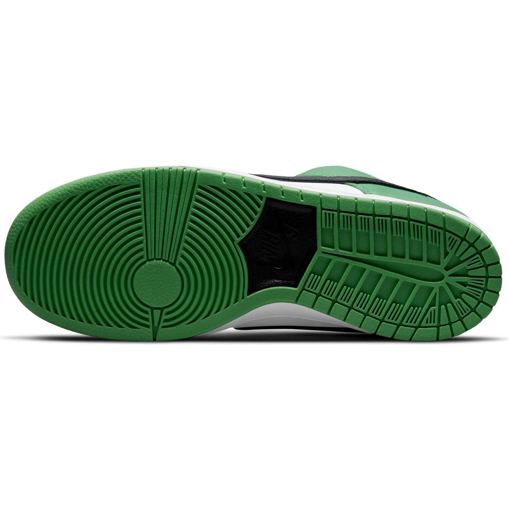 Nike SB Dunk Low Pro, classic green/black - white - classic green - Tiki Room Skateboards - 9