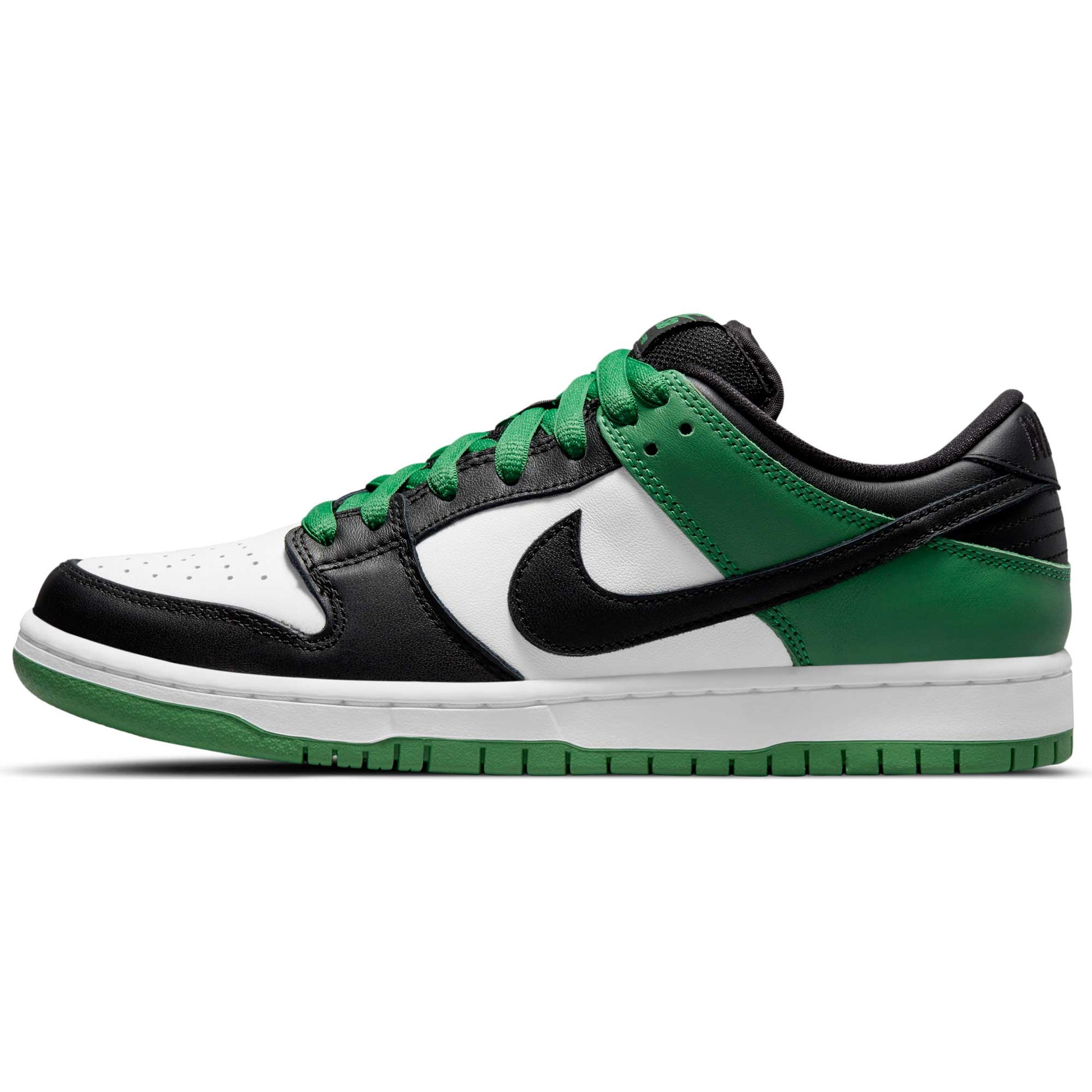 Nike SB Dunk Low Pro, classic green/black - white - classic green - Tiki Room Skateboards - 3