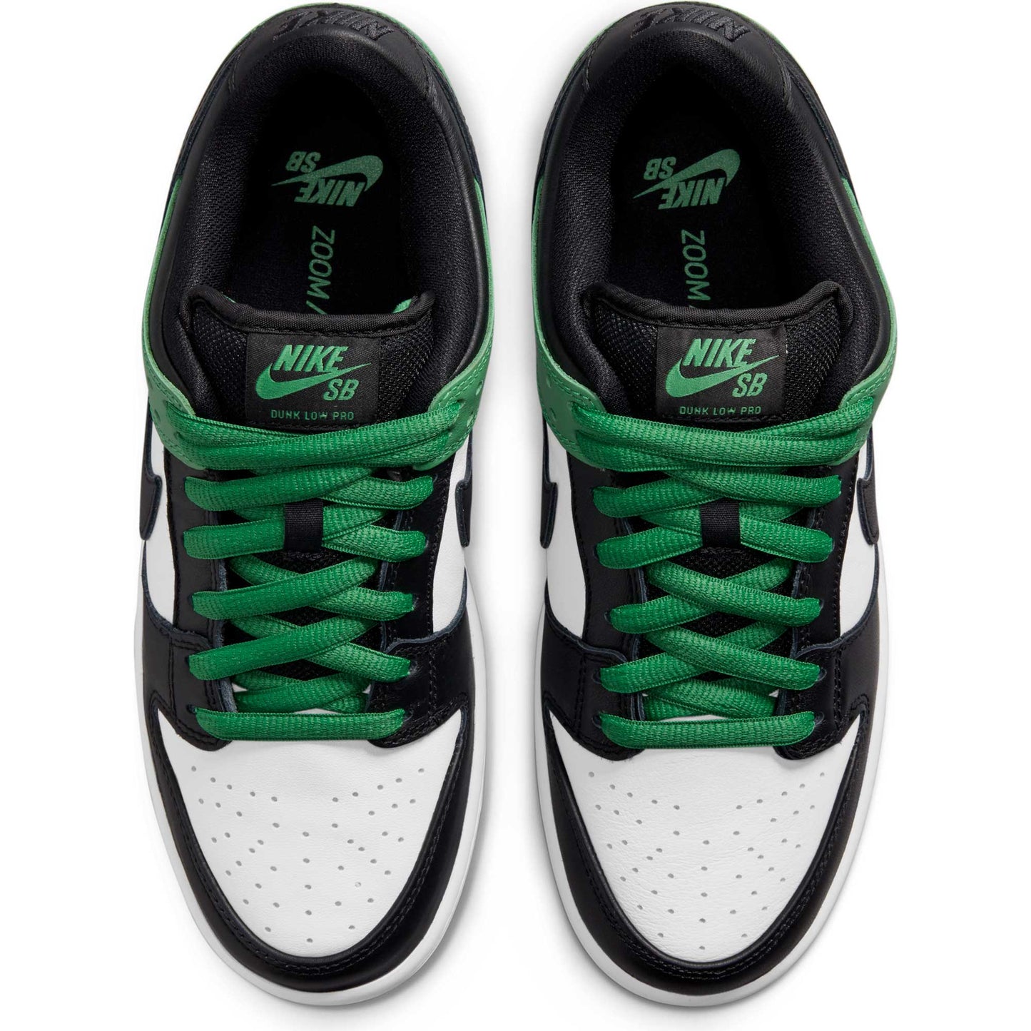 Nike SB Dunk Low Pro, classic green/black - white - classic green - Tiki Room Skateboards - 5