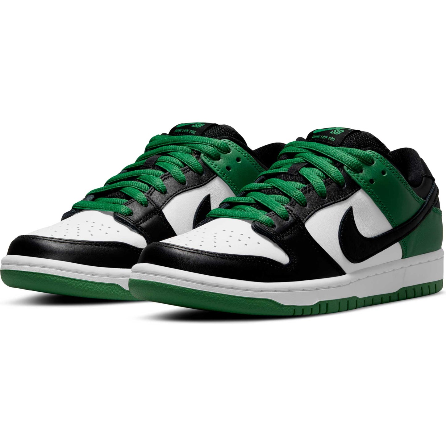 Nike SB Dunk Low Pro, classic green/black - white - classic green - Tiki Room Skateboards - 6