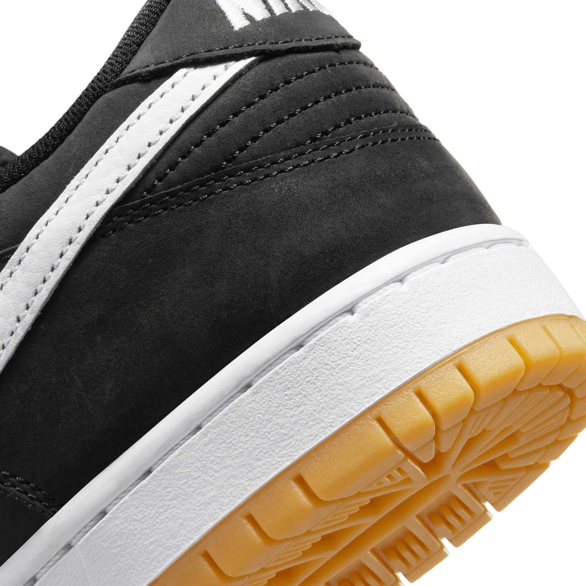 Nike SB Dunk Low Pro ISO, black/white-black-gum light brown - Tiki Room Skateboards - 5