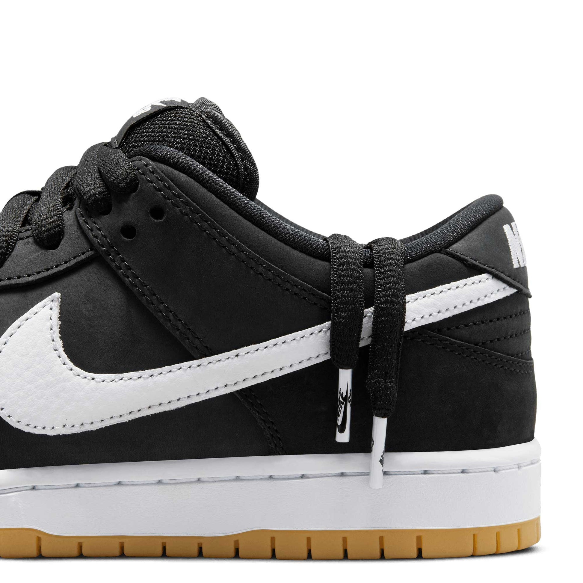 Nike SB Dunk Low Pro ISO, black/white-black-gum light brown - Tiki Room Skateboards - 7