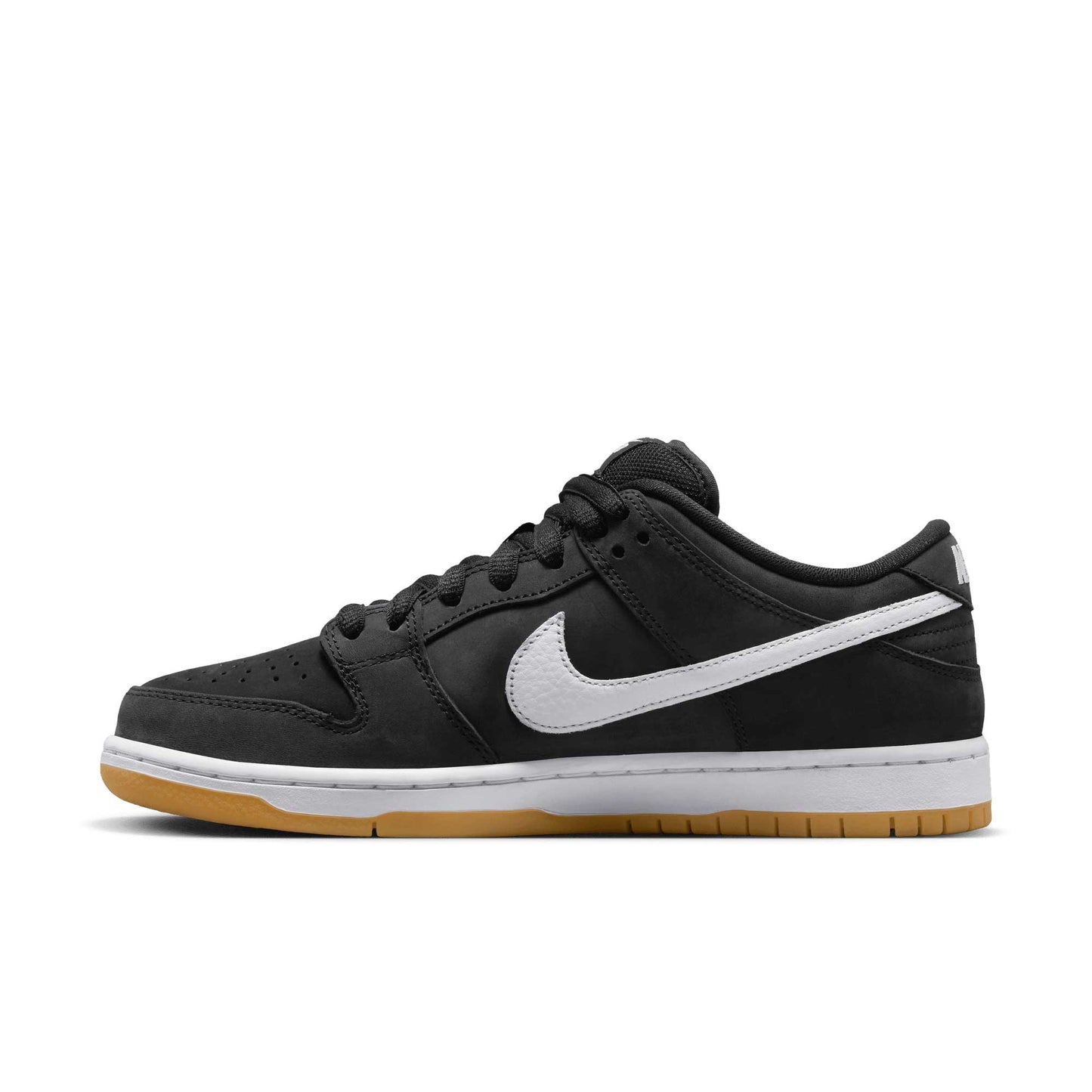 Nike SB Dunk Low Pro ISO, black/white-black-gum light brown - Tiki Room Skateboards - 9