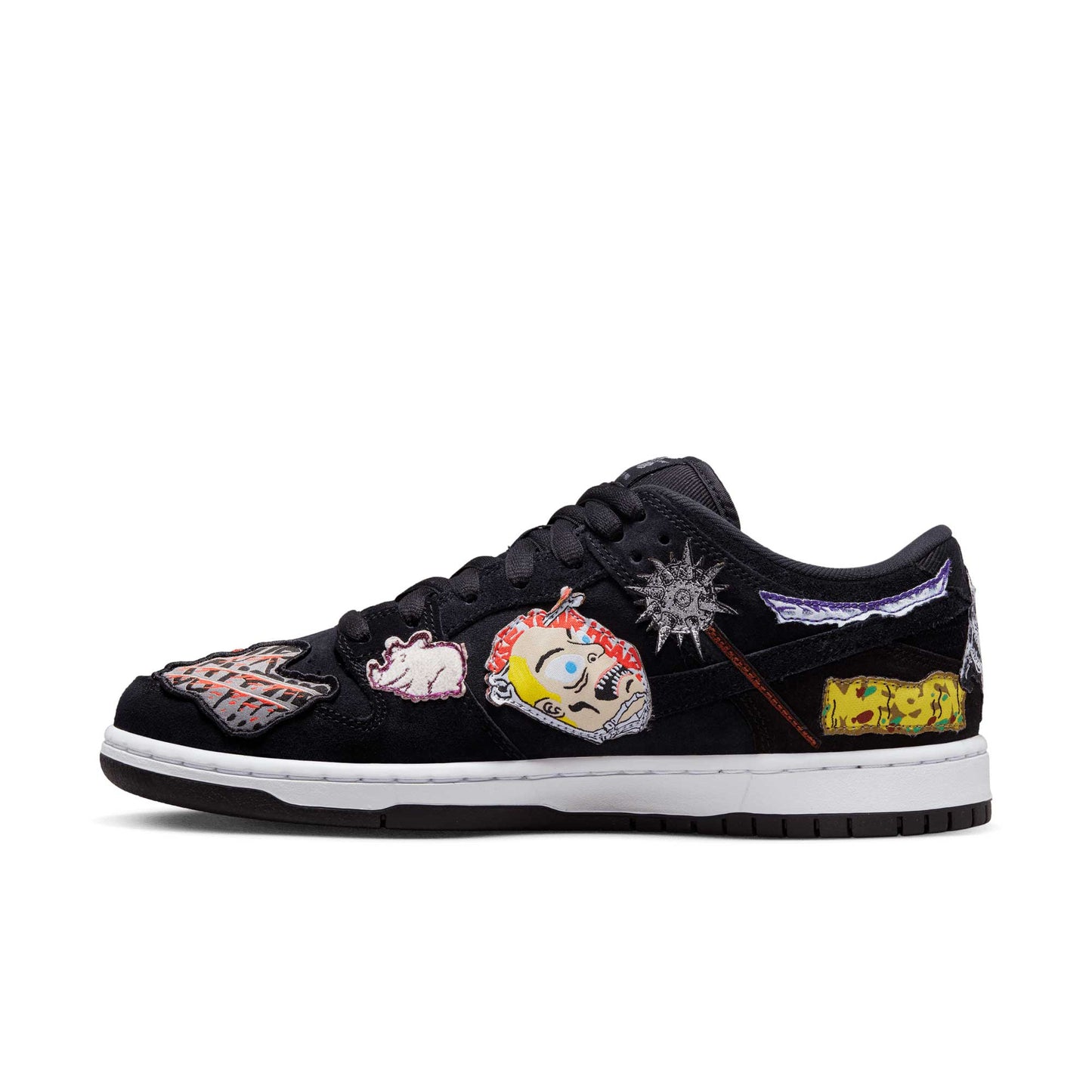 Nike SB Dunk Low Pro Neckface, black/white - multi - color - Tiki Room Skateboards - 10