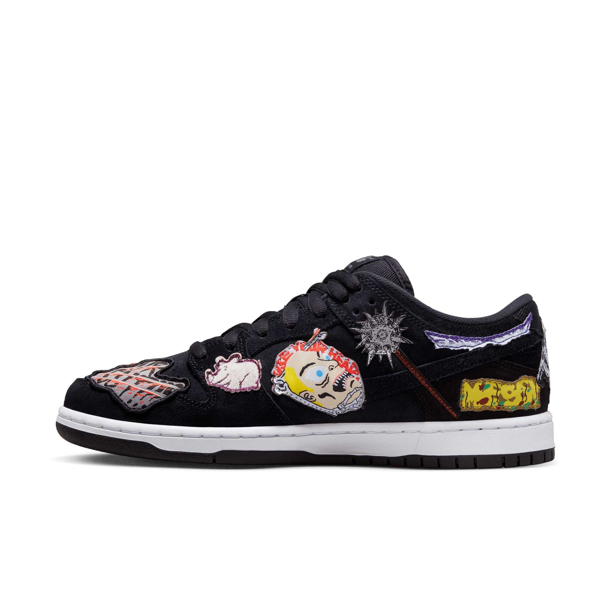 Nike SB Dunk Low Pro Neckface, black/white - multi - color - Tiki Room Skateboards - 10