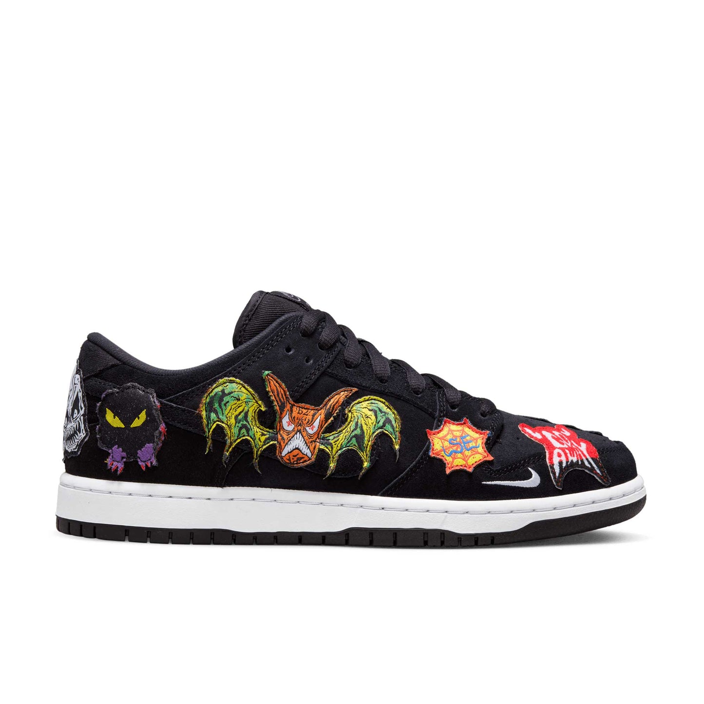 Nike SB Dunk Low Pro Neckface, black/white - multi - color - Tiki Room Skateboards - 1