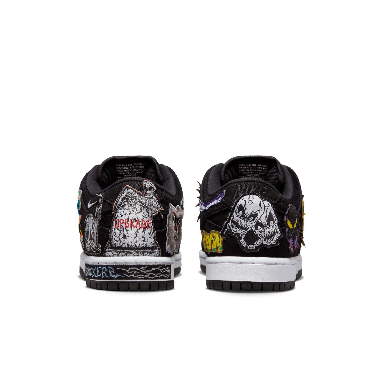 Nike SB Dunk Low Pro Neckface, black/white - multi - color - Tiki Room Skateboards - 3