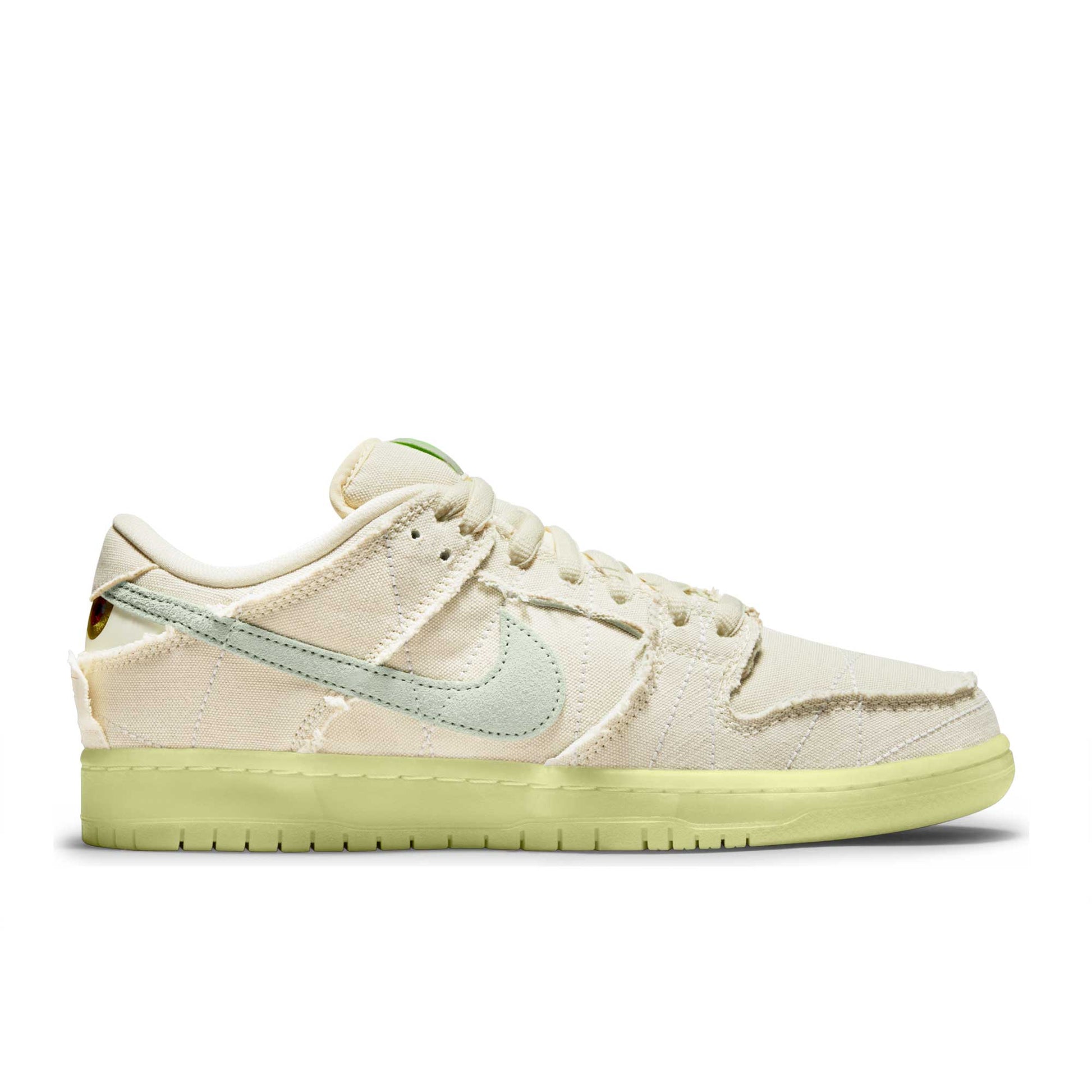 Nike SB Dunk Low Pro Premium, coconut milk/seafoam - yellow strike - Tiki Room Skateboards - 1