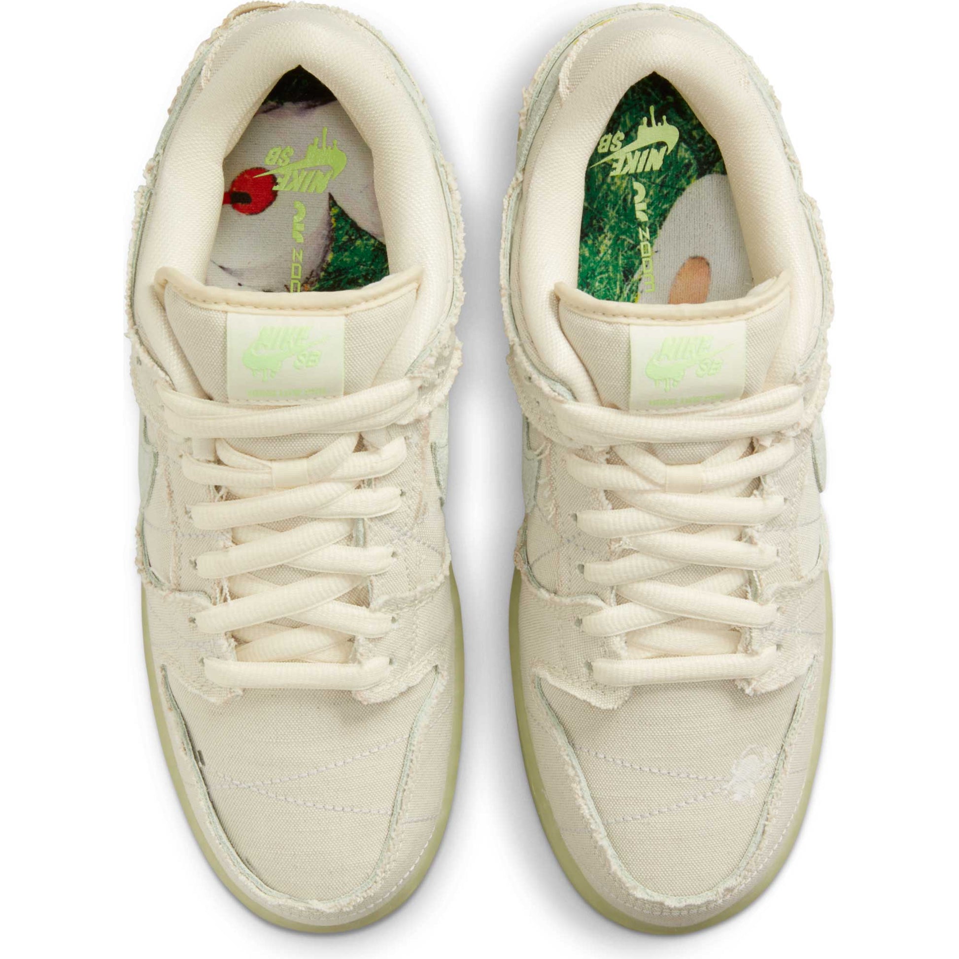 Nike SB Dunk Low Pro Premium, coconut milk/seafoam - yellow strike - Tiki Room Skateboards - 9