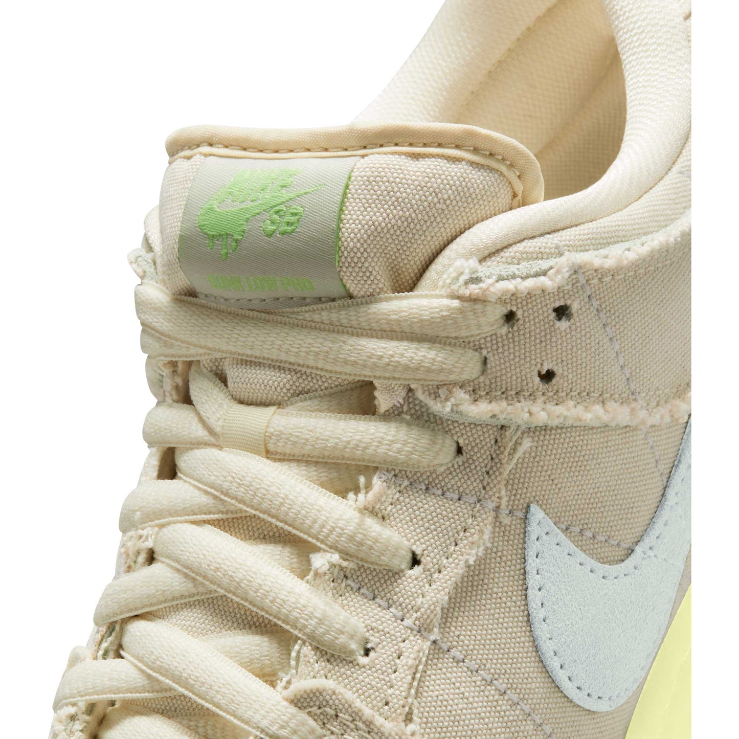 Nike SB Dunk Low Pro Premium, coconut milk/seafoam - yellow strike - Tiki Room Skateboards - 11