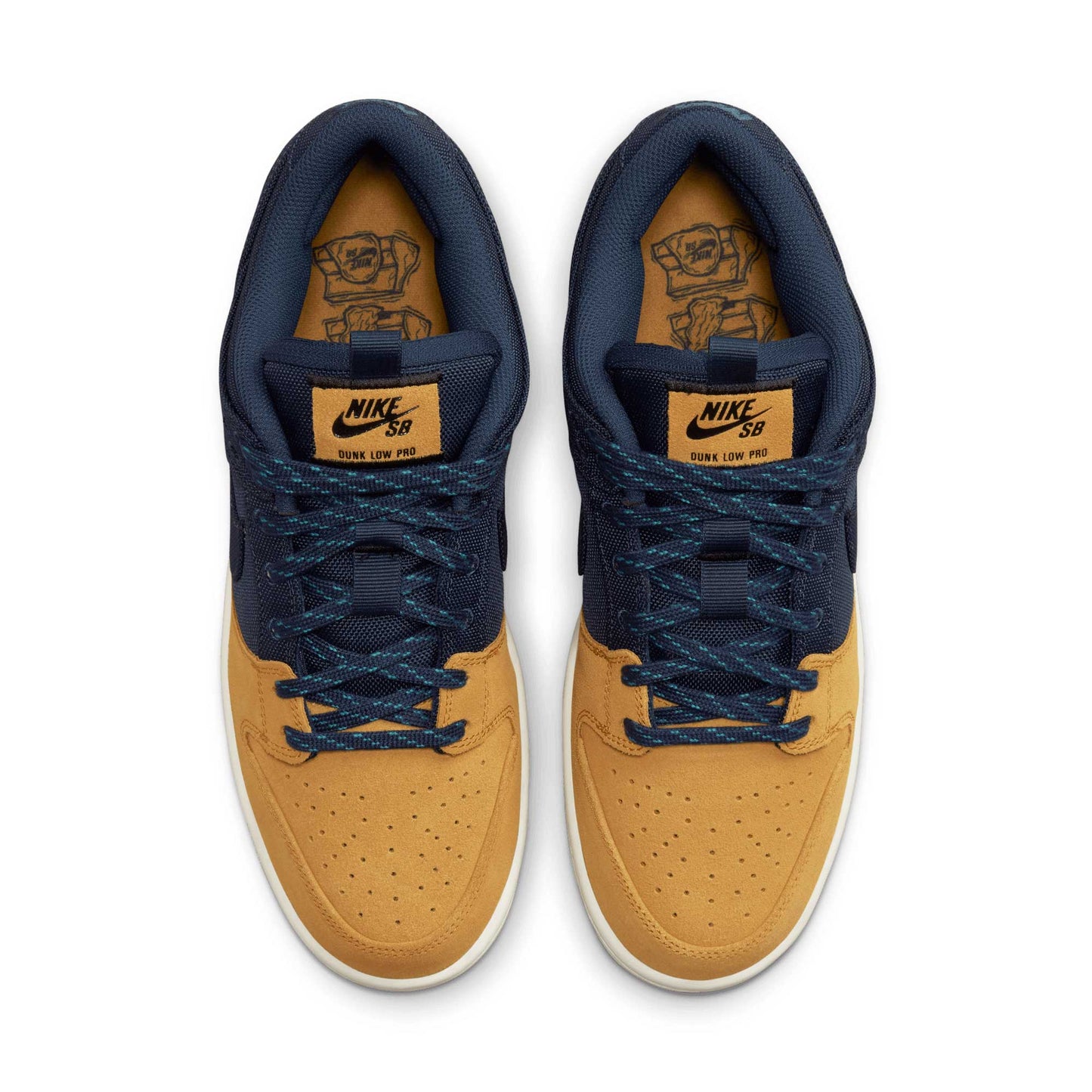Nike SB Dunk Low Pro Premium, midnight navy/midnight navy - desert ochre - Tiki Room Skateboards - 3