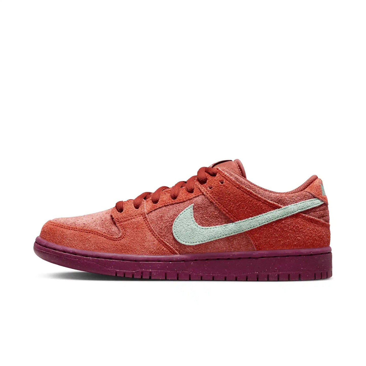 Nike SB Dunk Low Pro Premium, mystic red/emerald rise-rugged orange - Tiki Room Skateboards - 7